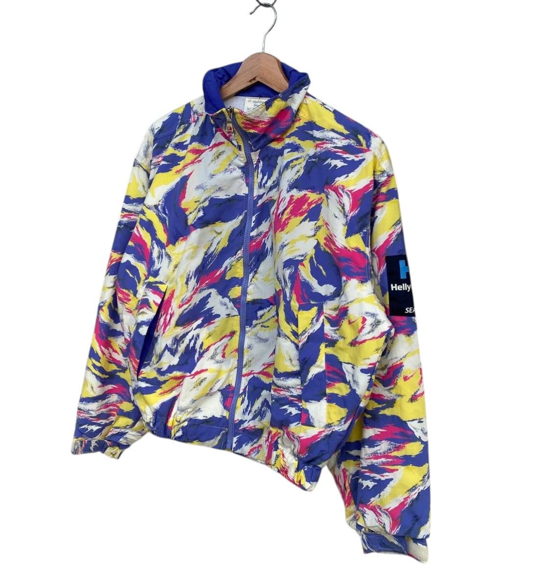 Helly Hansen Vintage 90s Helly Hansen Neon Brushstroke"Sea Life"Abstract Size US S / EU 44-46 / 1 - 3 Thumbnail