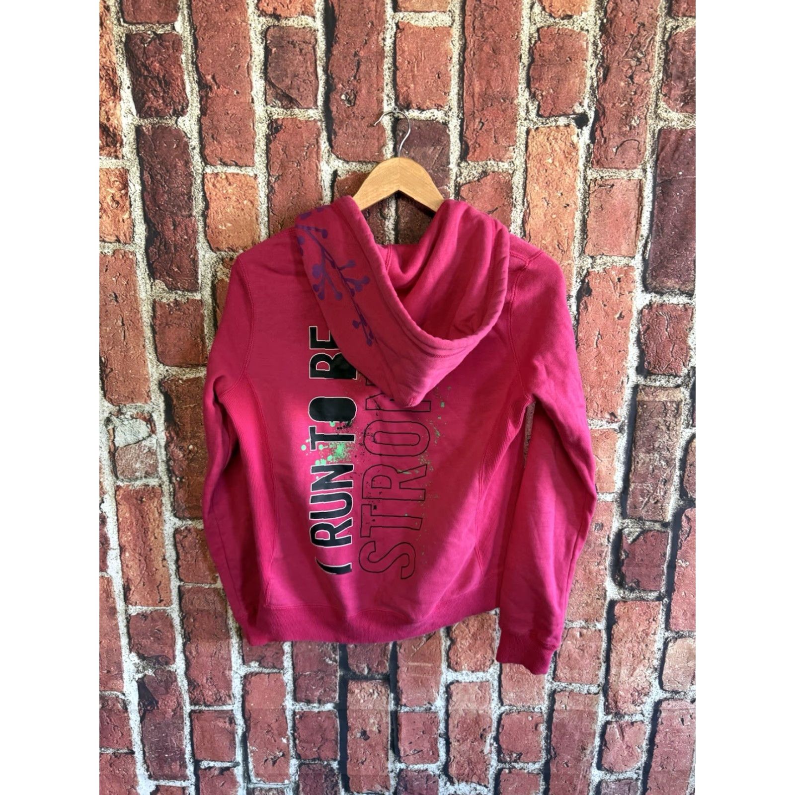 Nike Y2K Nike Womens Pink Hooded Full Zip Sweatshirt M Medium Size Pink Nike Full Zip Hooded Sweatshirt Womens 2000s 2011 Marathon Activewear Size M / US 6-8 / IT 42-44 - 2 Thumbnail