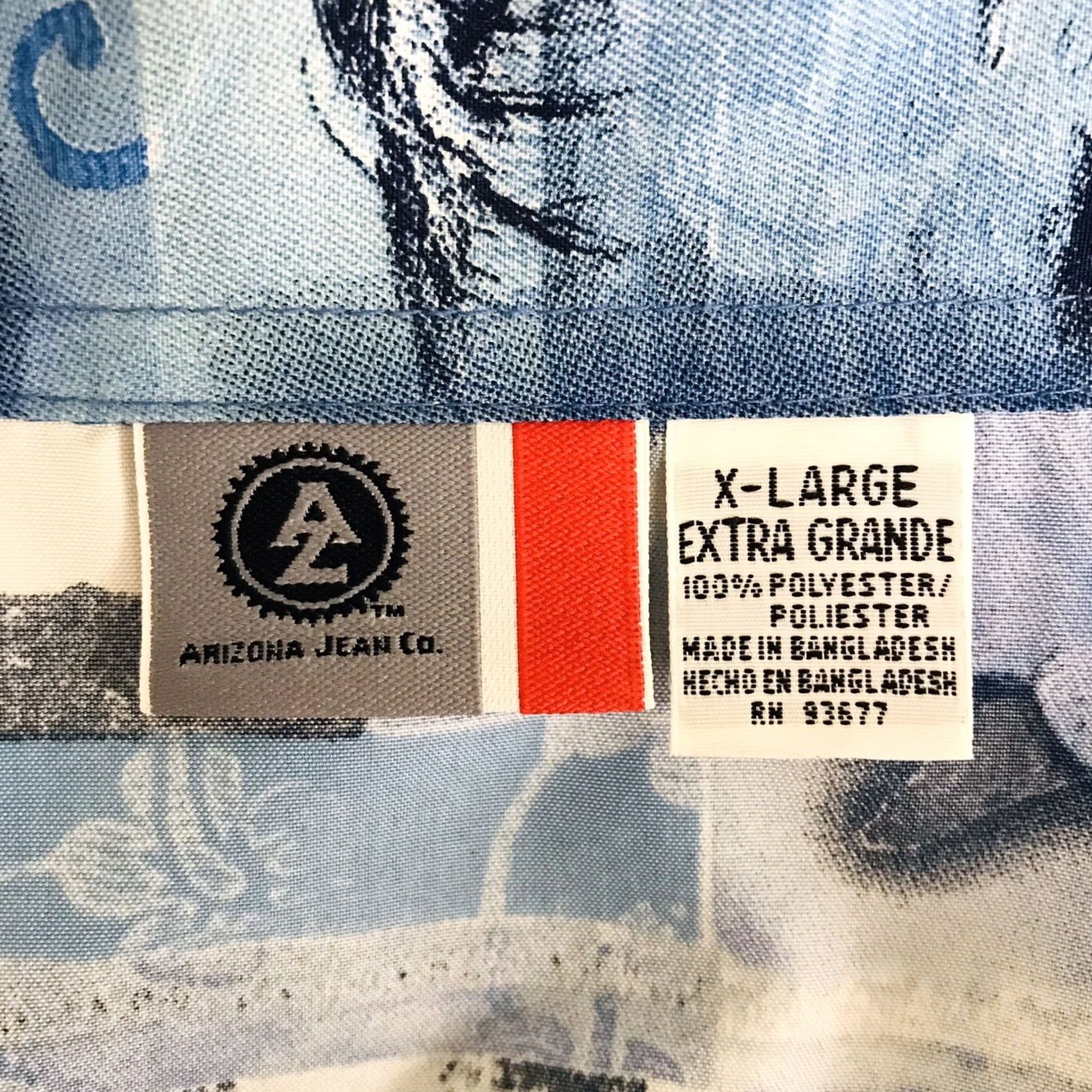 Vintage Arizona Jean Co Men Blue Hawaiian Tropical Print Button Up Short Sleeve Shirt XL Size US XL / EU 56 / 4 - 3 Thumbnail