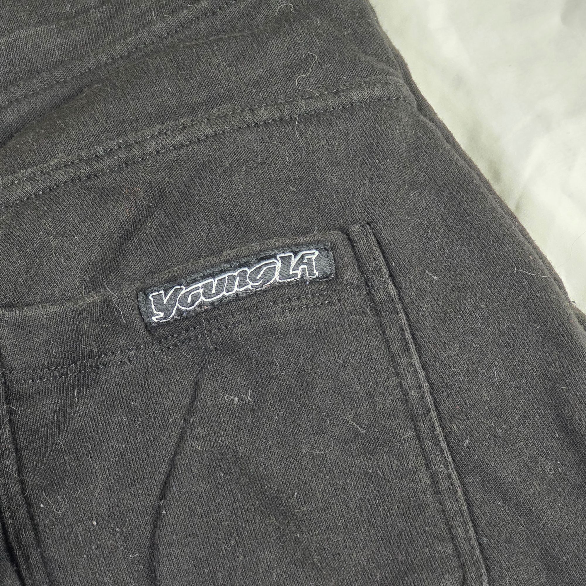 YoungLA YoungLA Mens Medium Black Joggers Sweatpants Lightweight Com Size US 30 / EU 46 - 3 Thumbnail