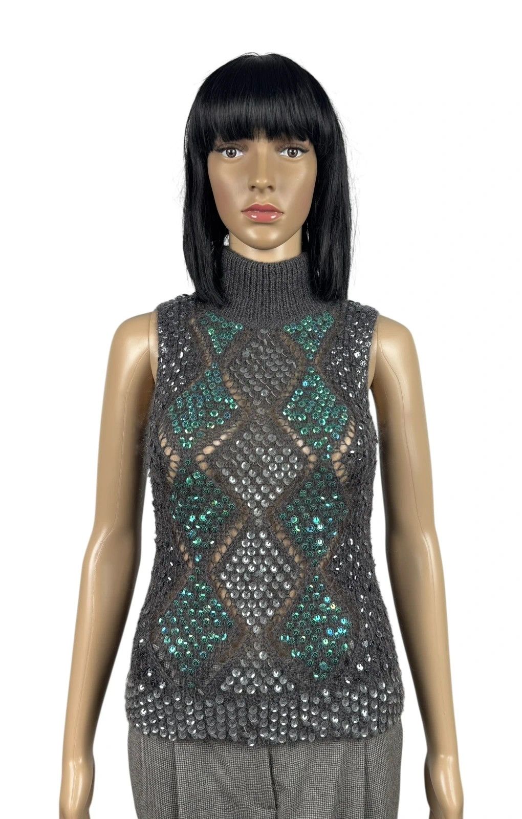 Laura Biagiotti Laura Biagiotti Mohair Vest Emblished size US2 IT38 Size XS / US 0-2 / IT 36-38 - 1 Thumbnail