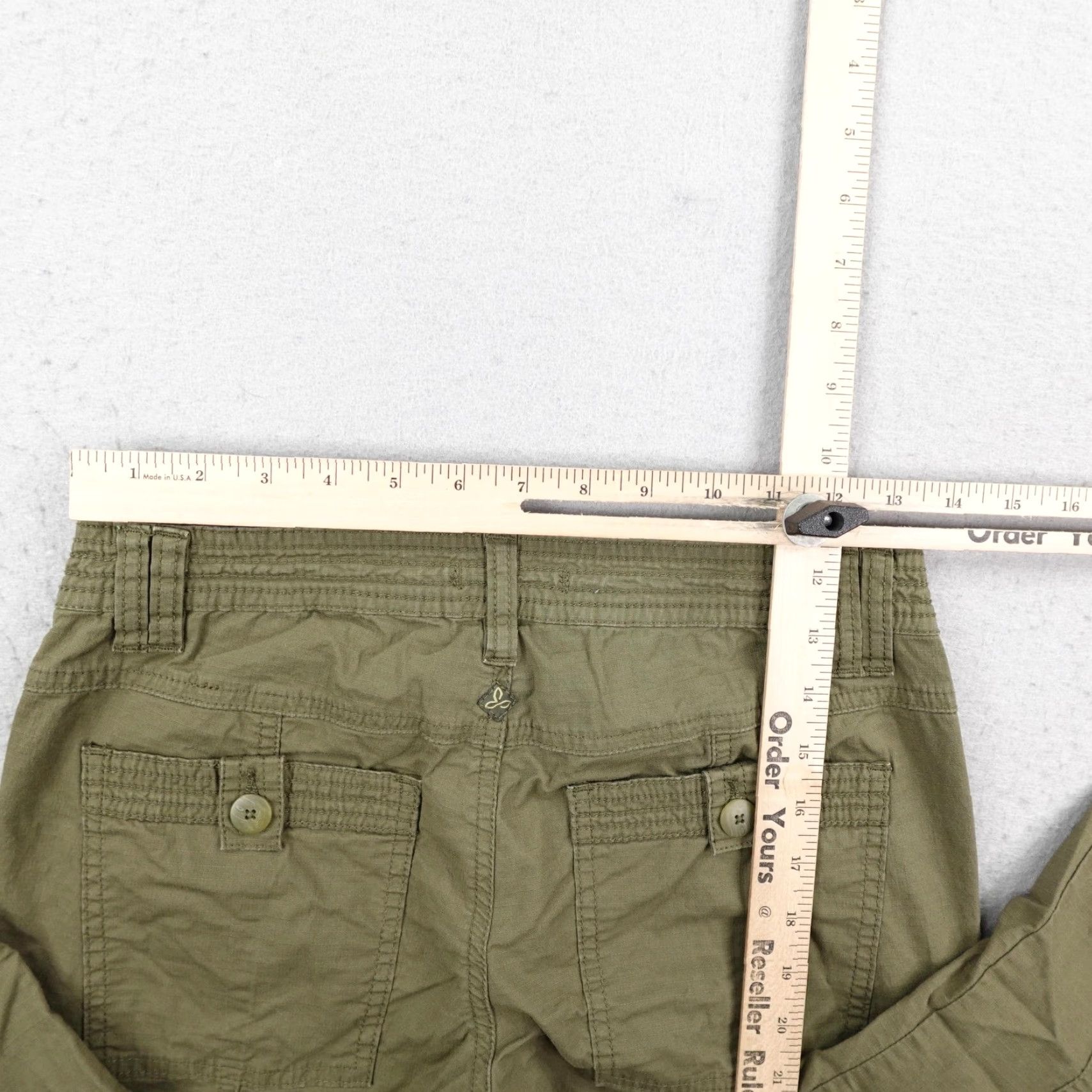 Prana Prana Pants Women Size 2 Green Capri Roll Up Chino Rip Stop Hiking Trail Organic Size 26" / US 2 / IT 38 - 7 Thumbnail
