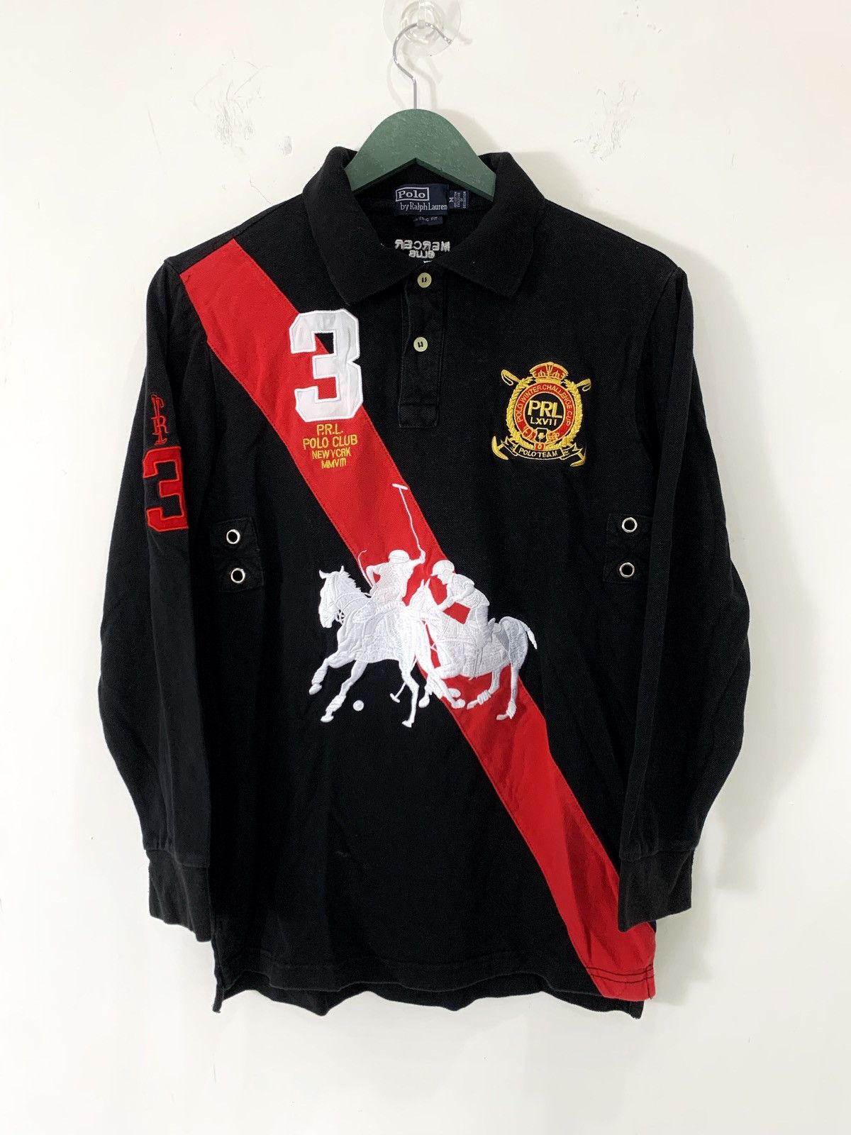 Ralph Lauren polo team mercer club ralph lauren rare longsleeve Size US S / EU 44-46 / 1 - 1 Thumbnail