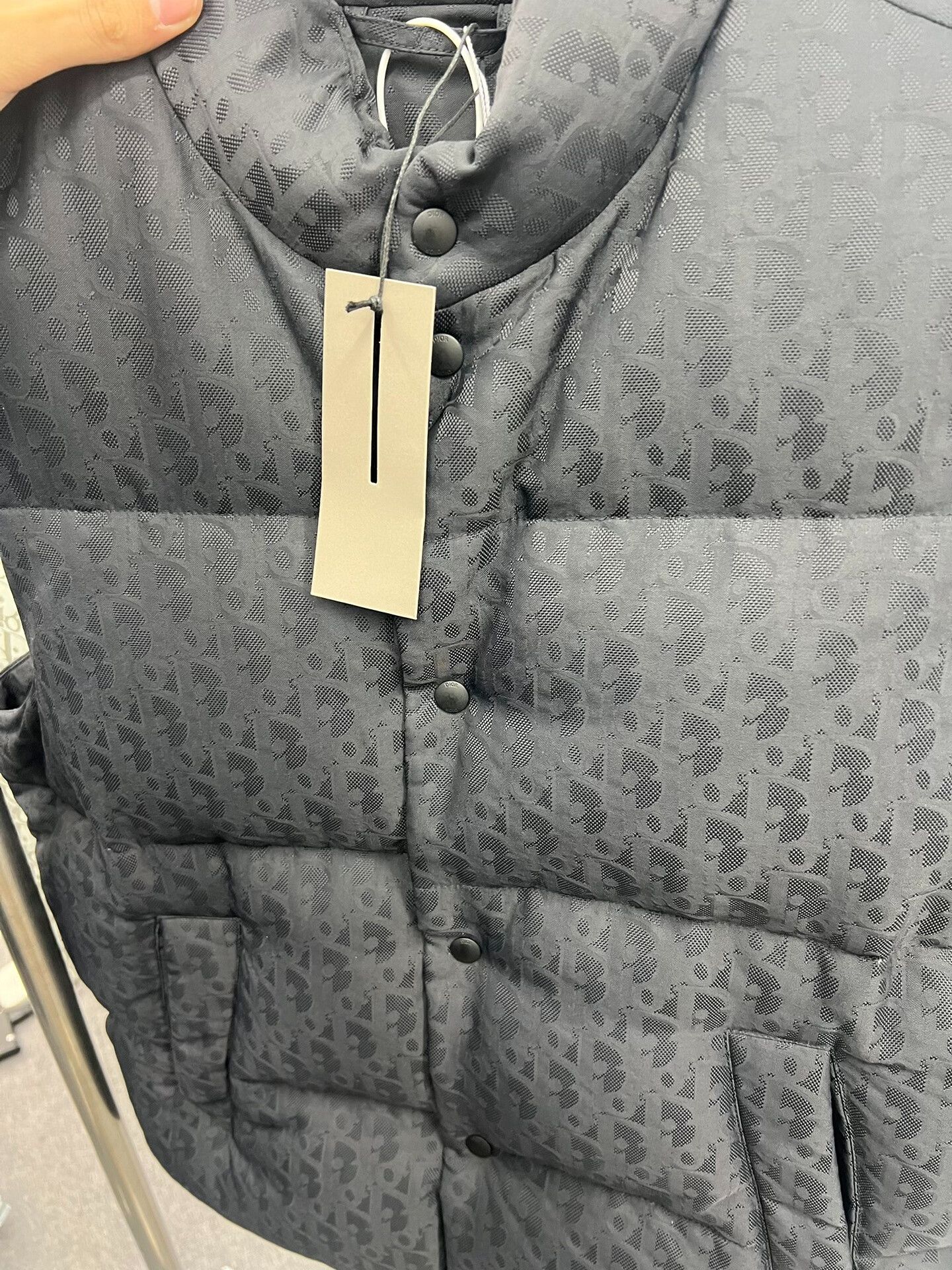 Dior DIOR Oblique Pattern Stand Collar Puffy Vest Size US S / EU 44-46 / 1 - 1 Thumbnail