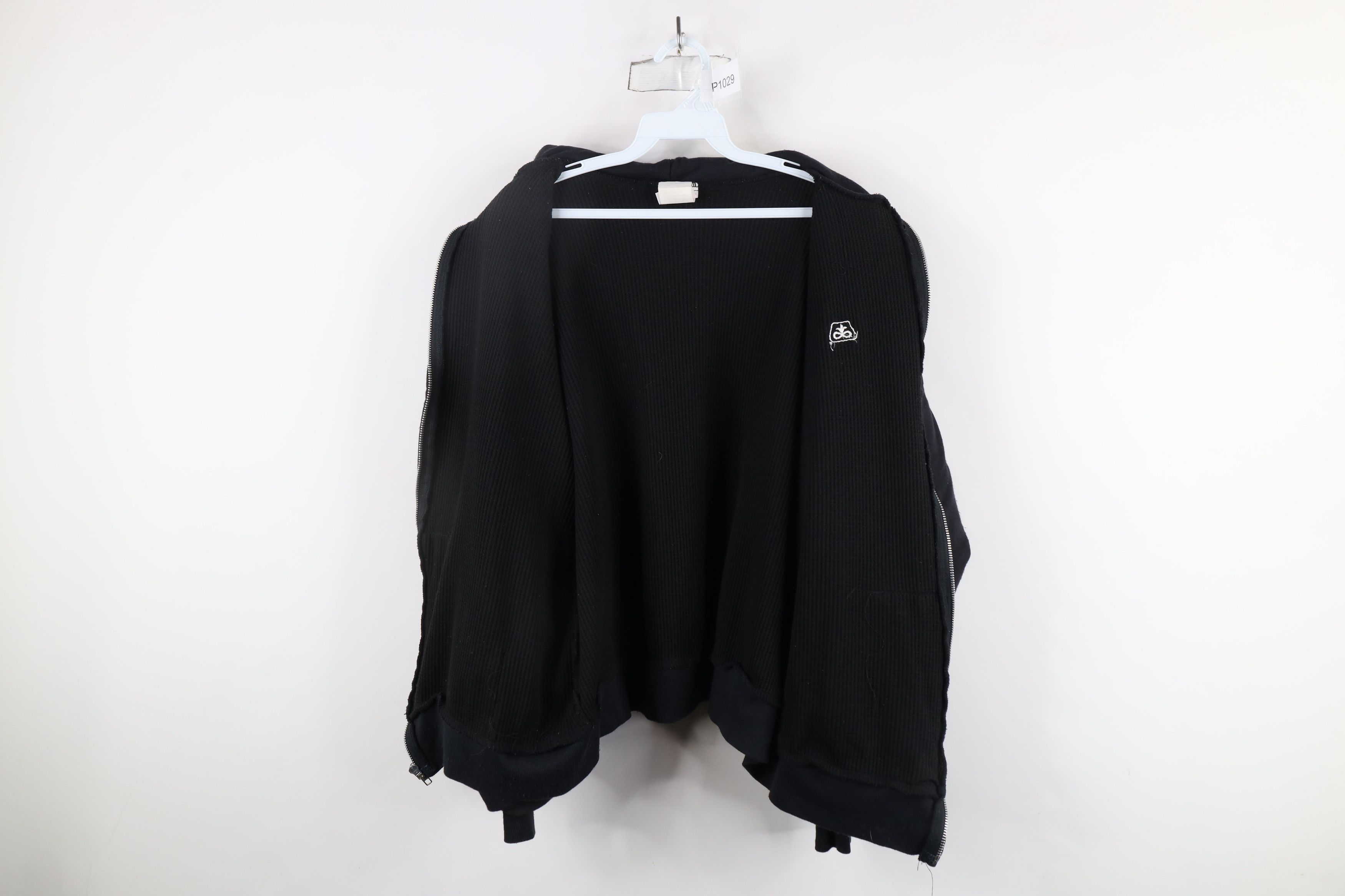 Vintage Vintage 90s Waffle Knit Lined Pioneer Seeds Hoodie USA Size US XL / EU 56 / 4 - 8 Thumbnail