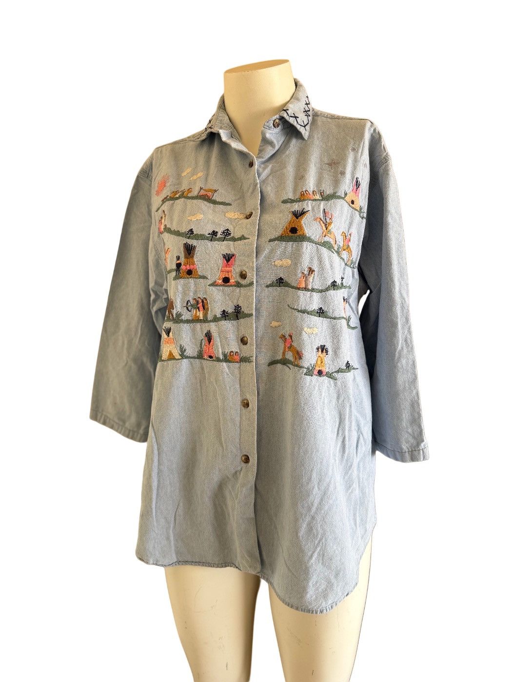 Vintage Cambridge Dry Goods women’s 90s vintage embroidered Indian Size M / US 6-8 / IT 42-44 - 1 Thumbnail