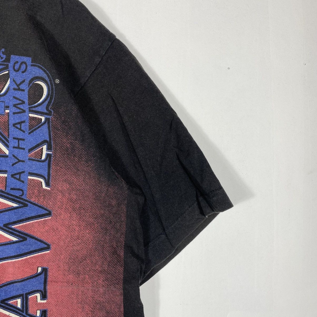 Vintage Vintage 90's KANSAS JAYHAWKS Alloverprint Graphic Tee Shirt Size US M / EU 48-50 / 2 - 3 Thumbnail