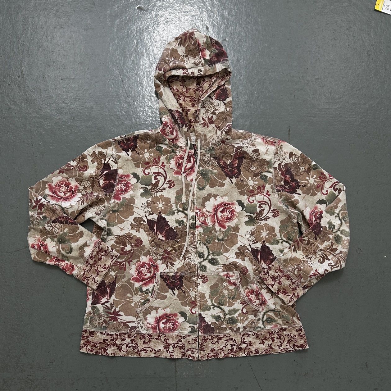 Vintage Vintage Zenergy by Chico’s Floral Full Zip Hoodie Size US L / EU 52-54 / 3 - 1 Thumbnail