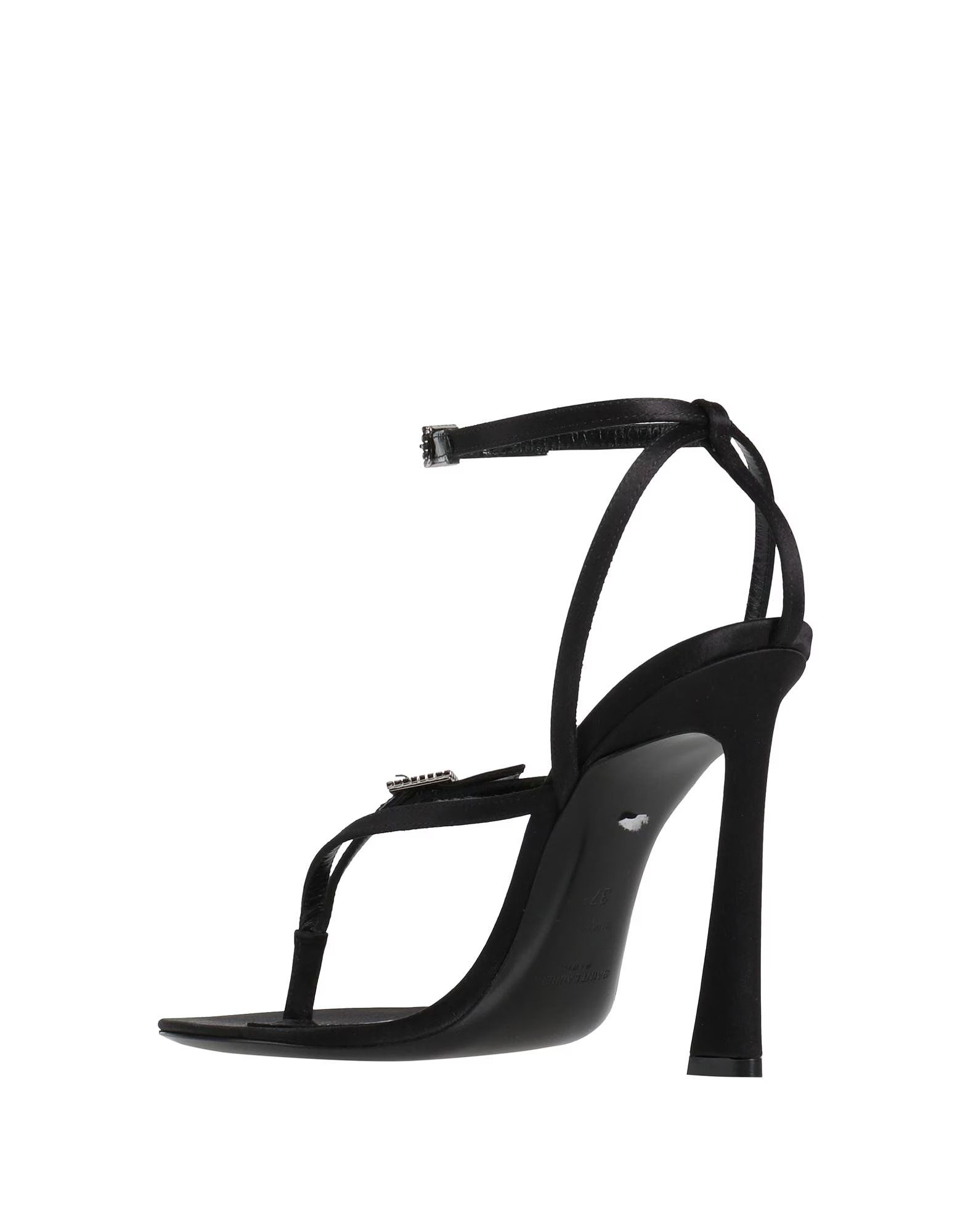 Saint Laurent Paris o1b1hav110824 Nadja Crepe Satin Sandals in Black Size US 10 / IT 40 - 3 Thumbnail