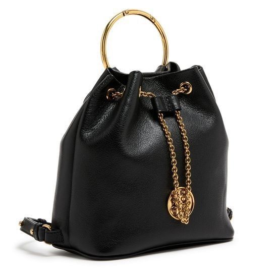 Chloe Chloe Bracelet Black Grained Leather Backpack New & Authenti Size ONE SIZE - 2 Thumbnail