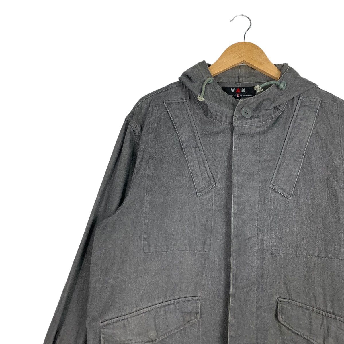 Japanese Brand VAN JAC Gray Parka Chore Jacket #1005-C45 Size US M / EU 48-50 / 2 - 6 Thumbnail