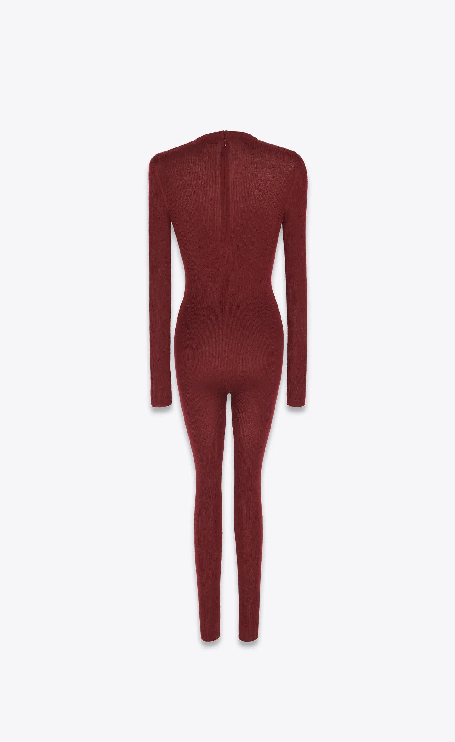 Saint Laurent Paris o1s1wg111224 Long-Sleeved Catsuit Cashmere, Wool And Silk Size 25" / US 0 / IT 36 - 3 Thumbnail