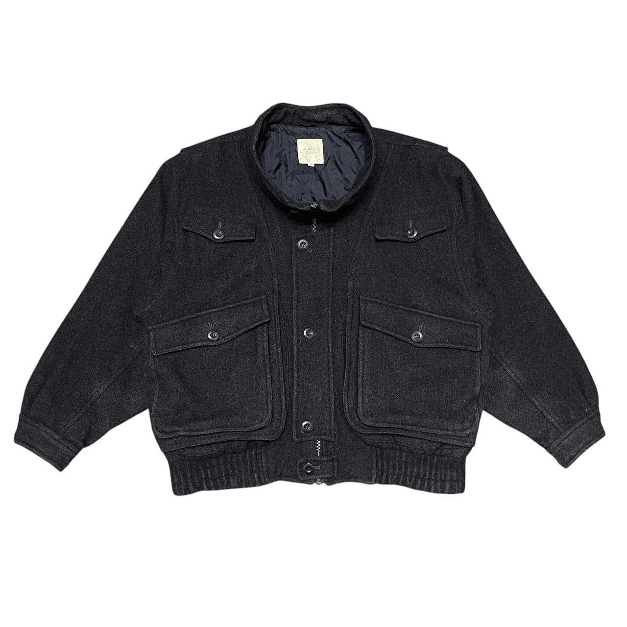 Issey Miyake Vintage Burkey Mills Wool Bomber Style Jacket Issey Miyake Size US M / EU 48-50 / 2 - 1 Thumbnail