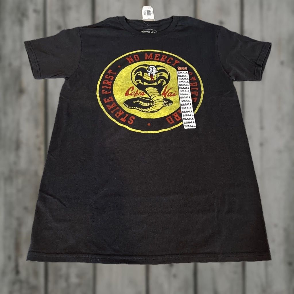 Vintage Bioworld Cobra Kai Shirt Men Small Strike First Strike Hard No Mercy New Tag Size US S / EU 44-46 / 1 - 1 Thumbnail