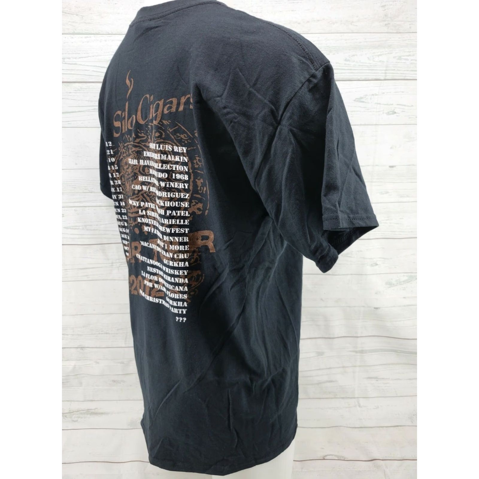 Gildan Silo Cigars Shirt Large Black T-Shirt Mens Short Sleeve Gildan Vintage? Size US L / EU 52-54 / 3 - 5 Thumbnail