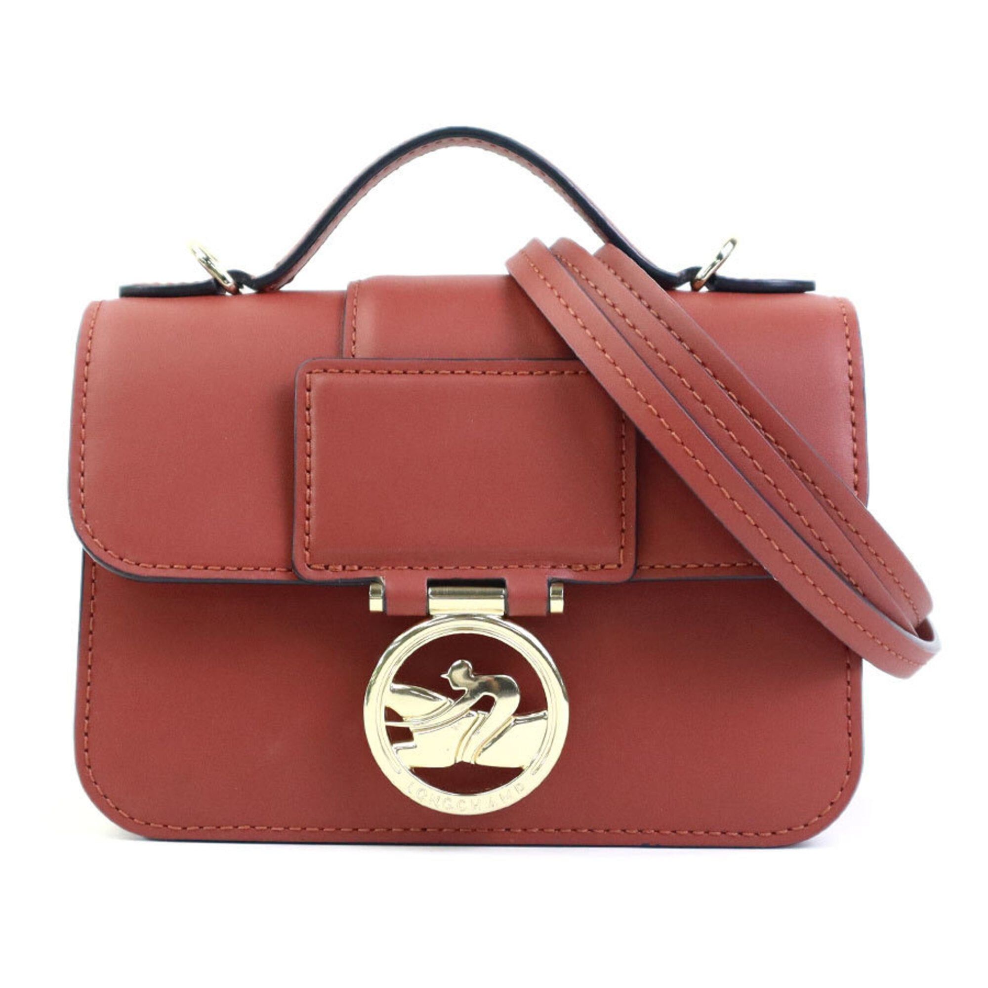 Longchamp Longchamp Shoulder Bag, Leather, Red-Brown, Women's, h32439k Size ONE SIZE - 1 Thumbnail