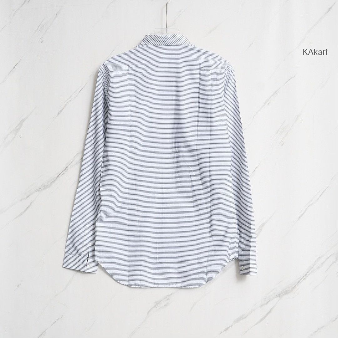 Dior Dior Men's Blue White Striped Shirt Size US S / EU 44-46 / 1 - 4 Thumbnail