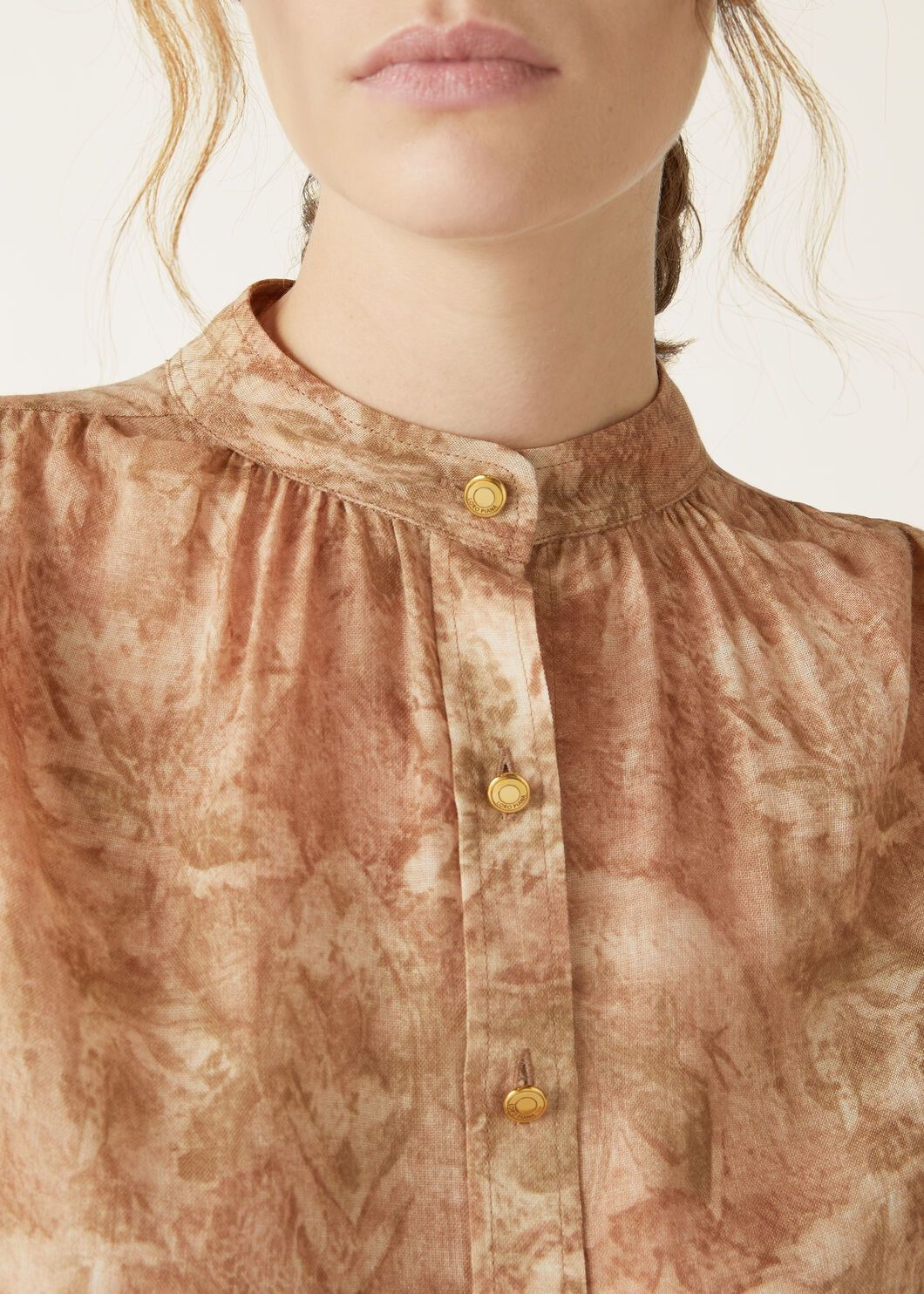 Loro Piana o1srvl11e0825 FAO4075 Wool Renee Shirt in Light Brown Size XS / US 0-2 / IT 36-38 - 3 Thumbnail