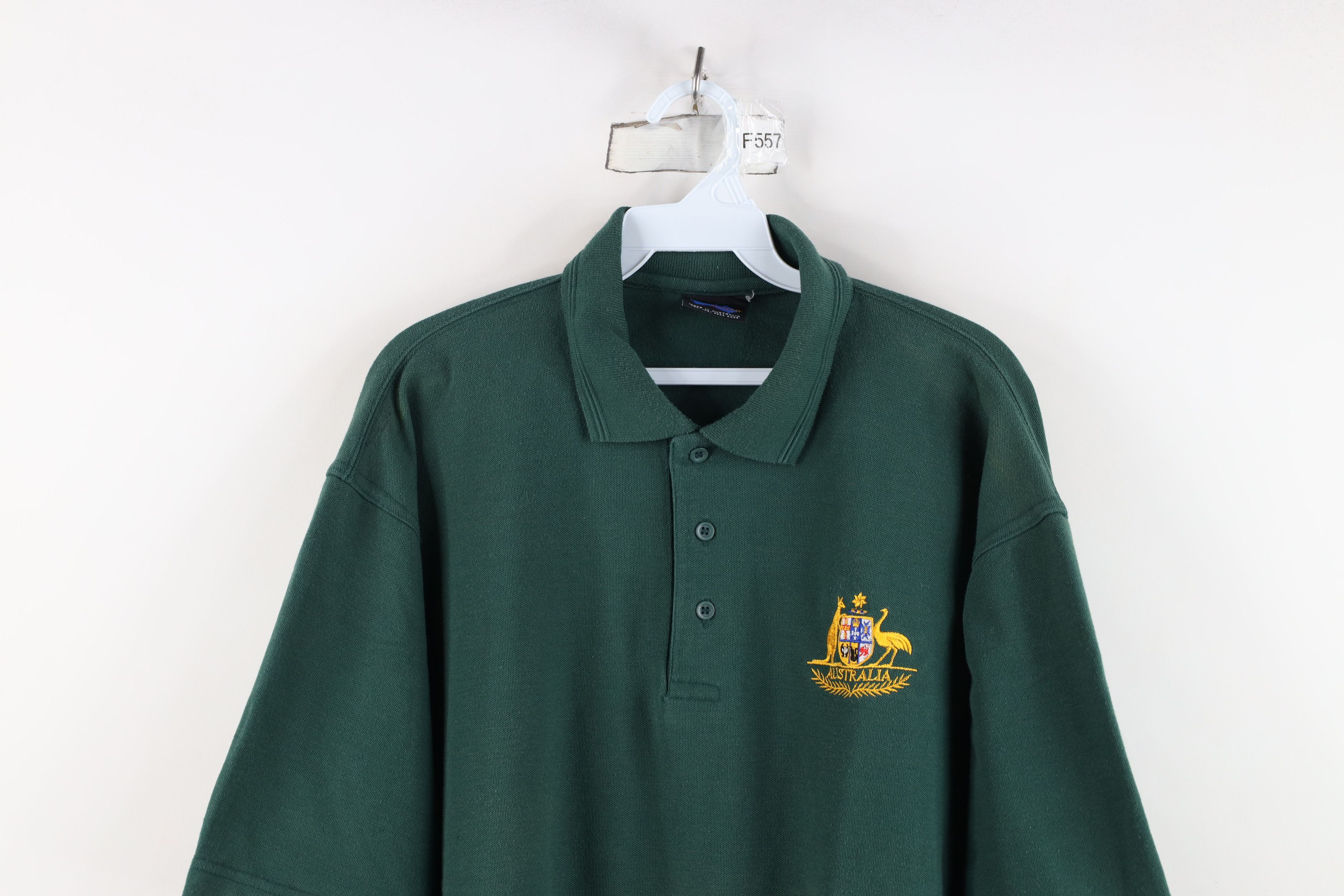 Vintage Vintage 90s Spell Out Australia Collared Golf Polo Shirt Size US L / EU 52-54 / 3 - 2 Thumbnail