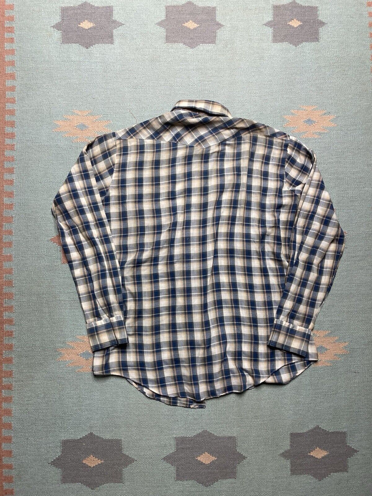 JCPenney × Vintage 70s JCPenney Pearl snap shirt plaid western lightweight L Size US L / EU 52-54 / 3 - 7 Thumbnail