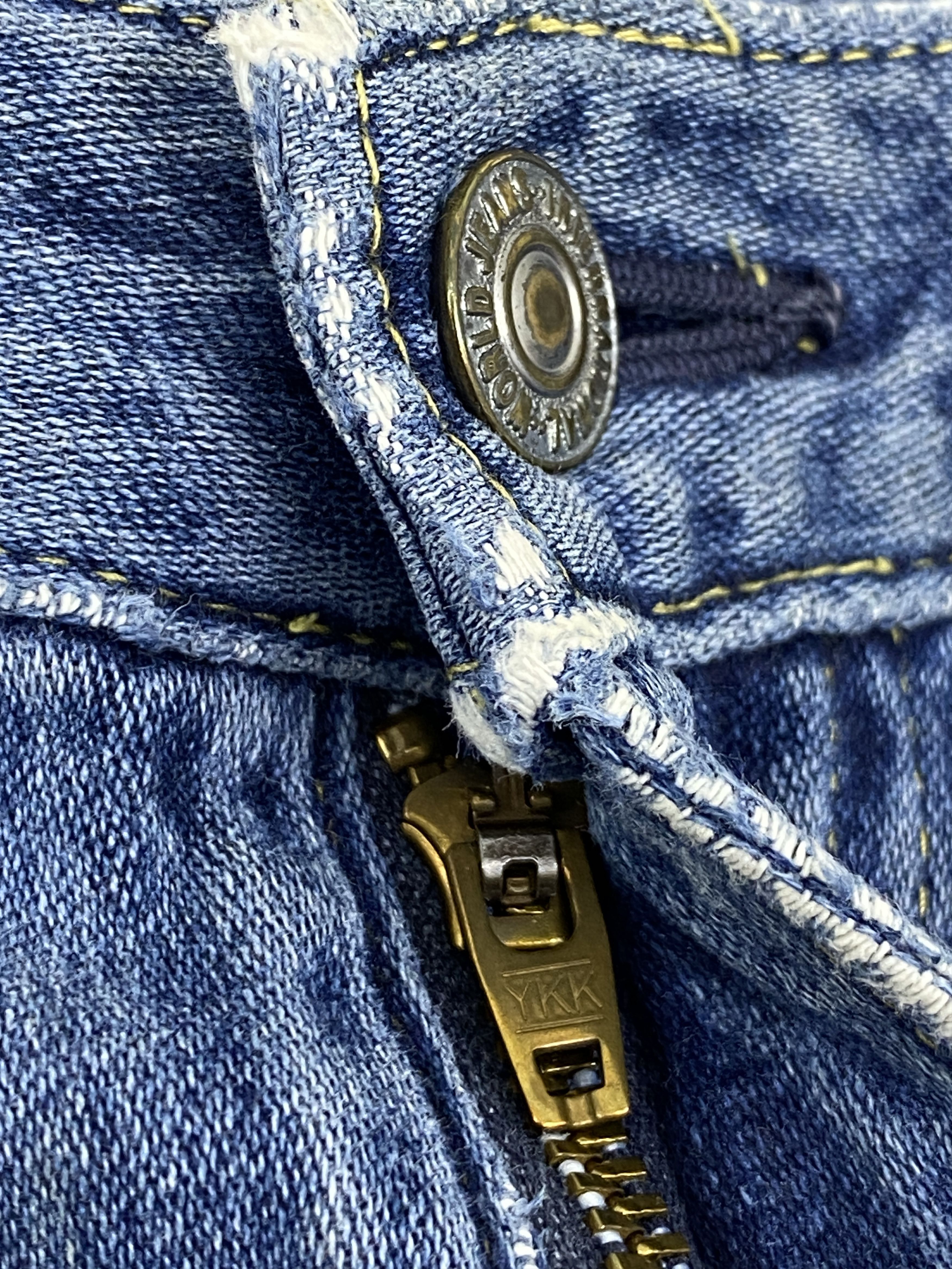 Japanese Brand Vintage Blueway Distressed Faded Blue Jeans DP2746 Size US 28 / EU 44 - 13 Thumbnail
