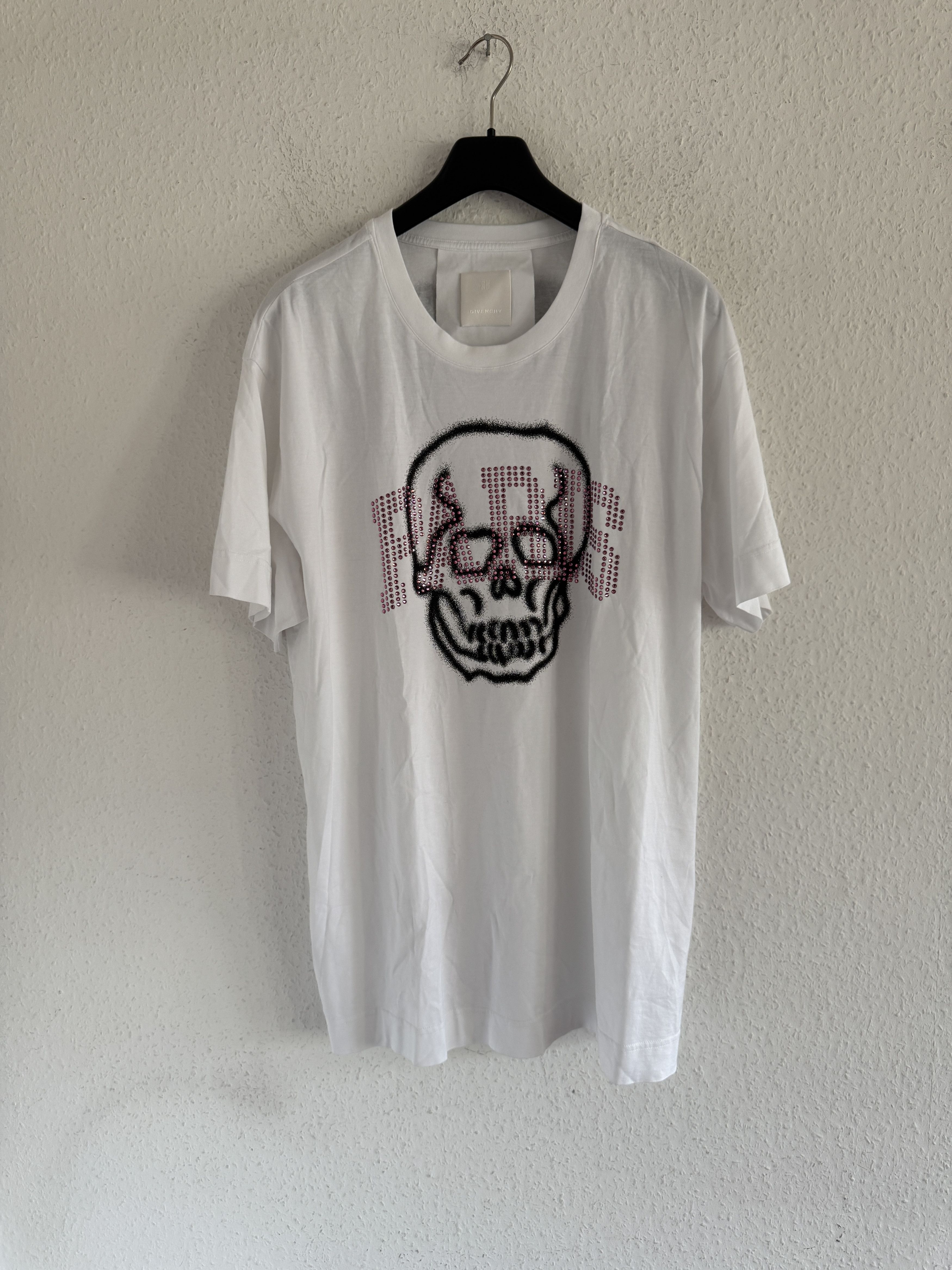 Givenchy Skull Paris Rhinestone T-Shirt Size US XL / EU 56 / 4 - 1 Thumbnail