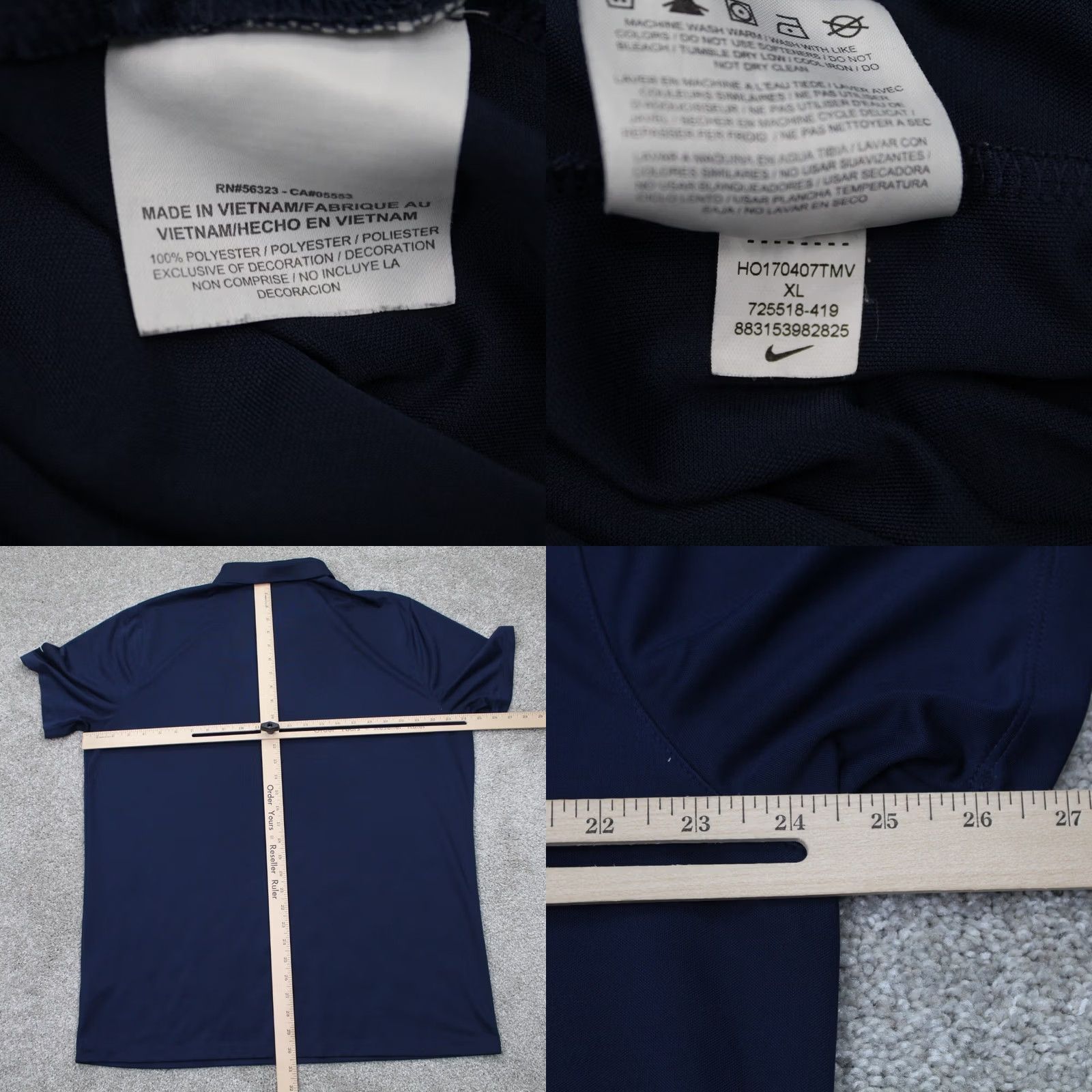 Nike Nike Golf Michigan Polo Shirt Mens XL Blue Dri-Fit Logo Letterwinners Polo Size US XL / EU 56 / 4 - 8 Thumbnail