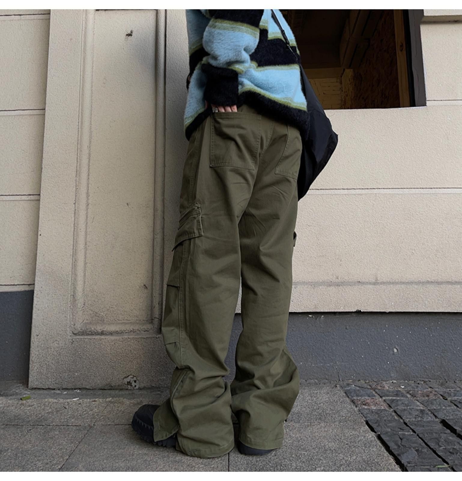 Vintage Multi Pocket Olive Green Cargo Pants Size US 28 / EU 44 - 7 Thumbnail