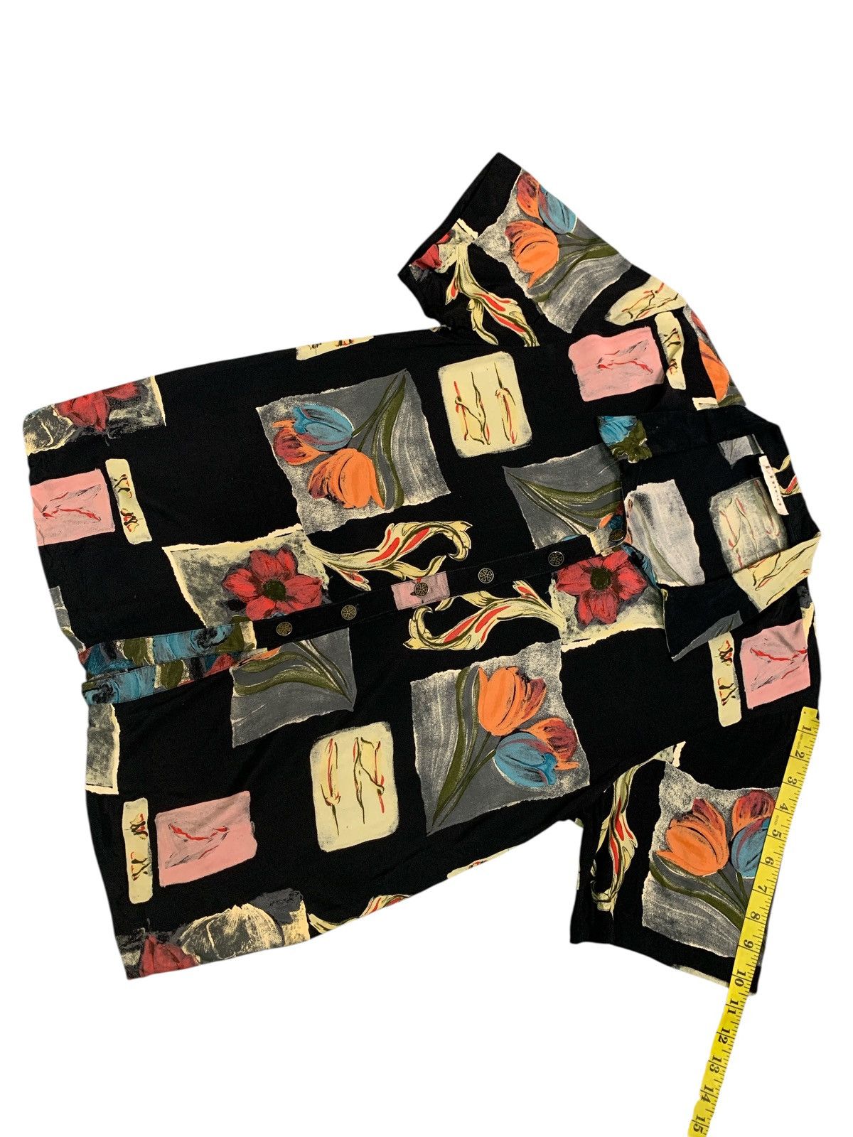 Linea Rare Design Vintage Linea Short-Sleeve Button-Up Blouse Size M / US 6-8 / IT 42-44 - 8 Thumbnail