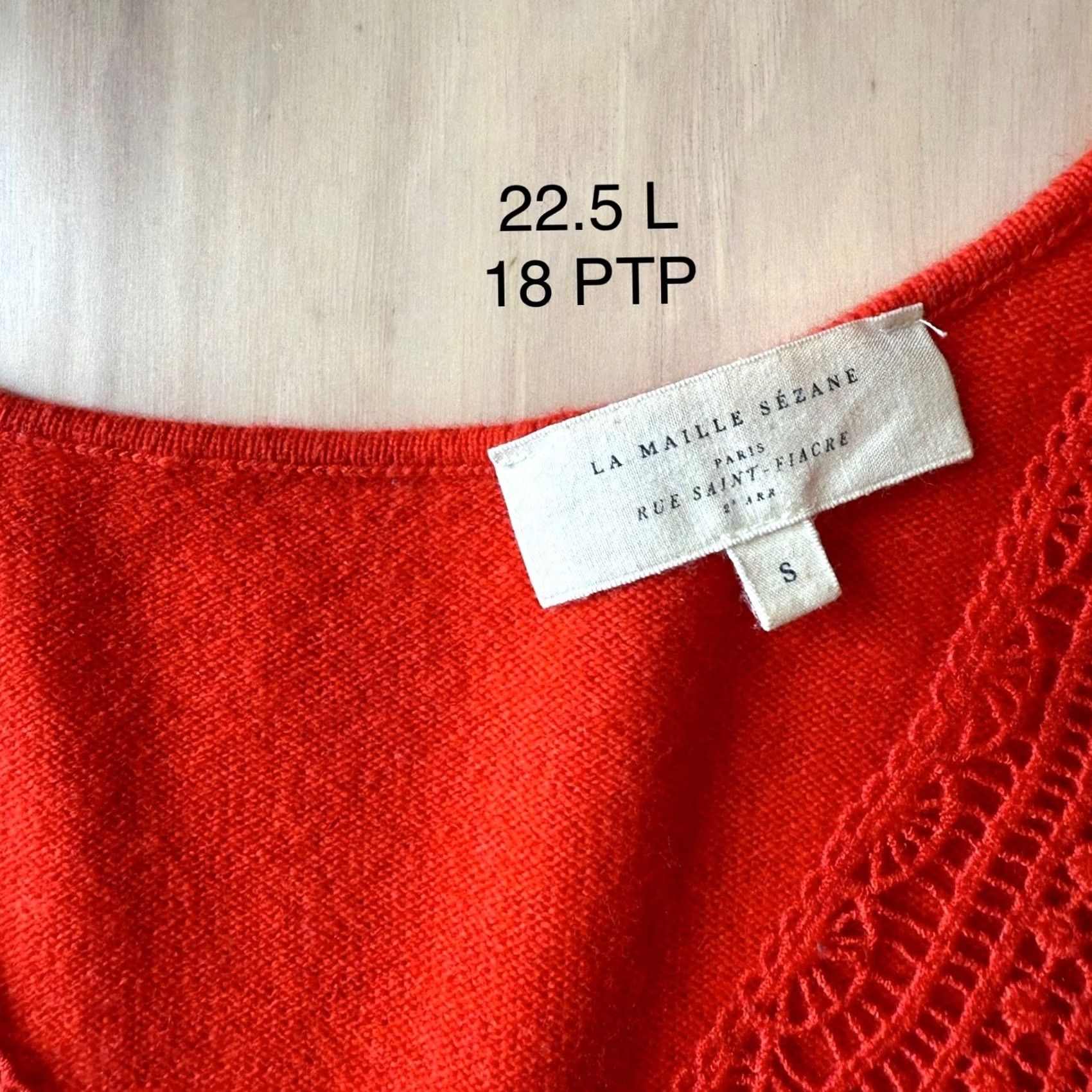 Vintage Sezane Janelle Sweater Women's Small Red Wool Cashmere Glam Boho New York Size S / US 4 / IT 40 - 6 Thumbnail