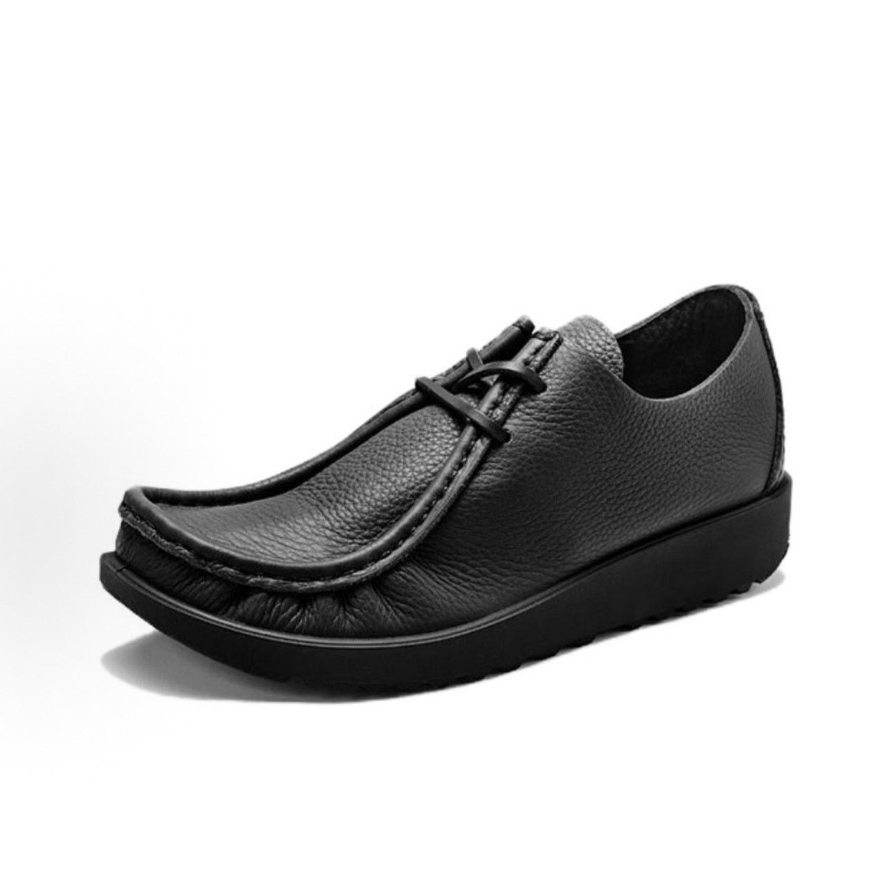 Ecco ECCO AT. KOLLEKTIVE MEN'S 46 BLACK LEATHER JOKE LACE SHOE Size US 12.5 / EU 45-46 - 1 Thumbnail