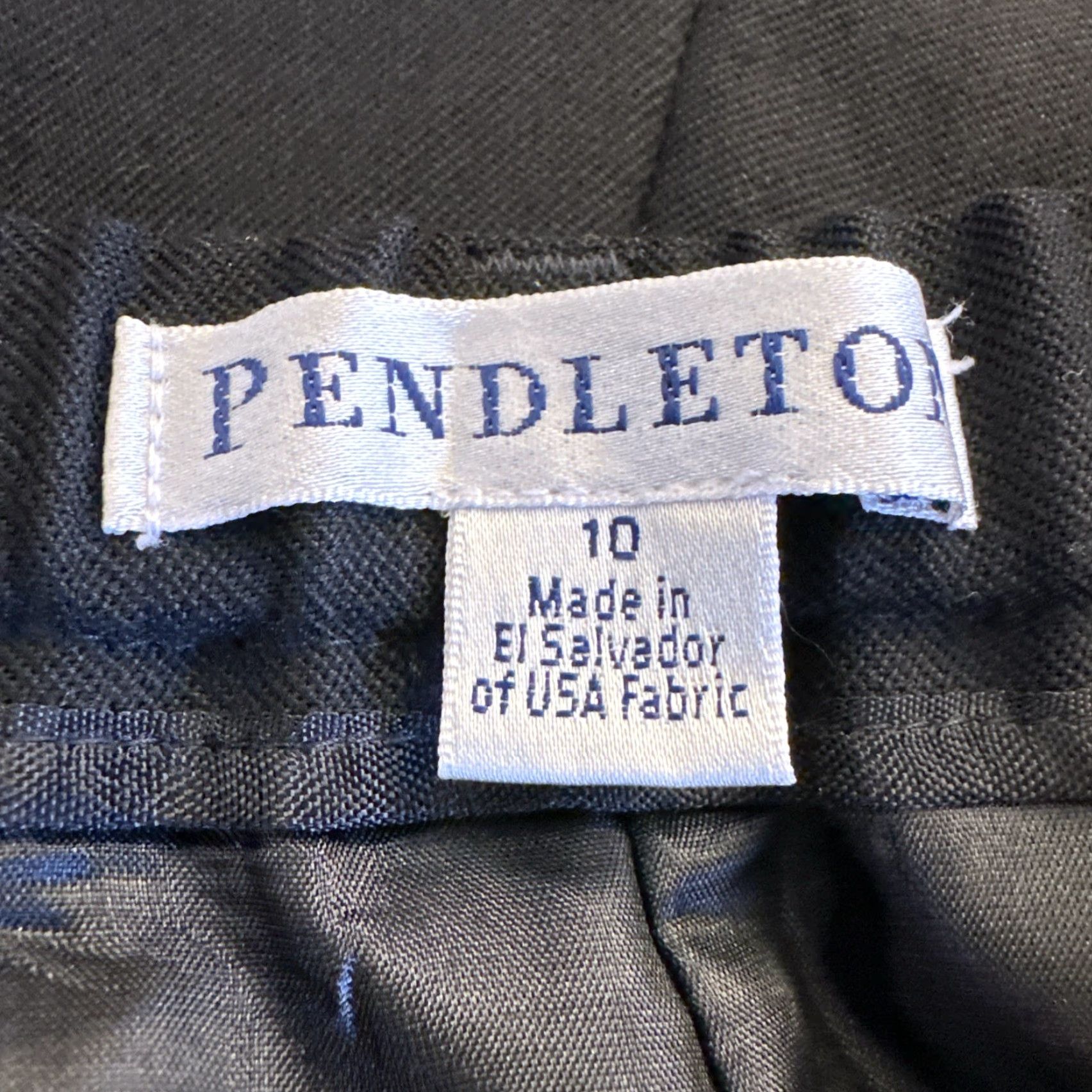 Pendleton Pendleton Pants Womens 10 Black Wool Dress Straight Leg Pleated High Rise Business Workwear Vintage Styled USA Classic Size 32" / US 10 / IT 46 - 7 Thumbnail