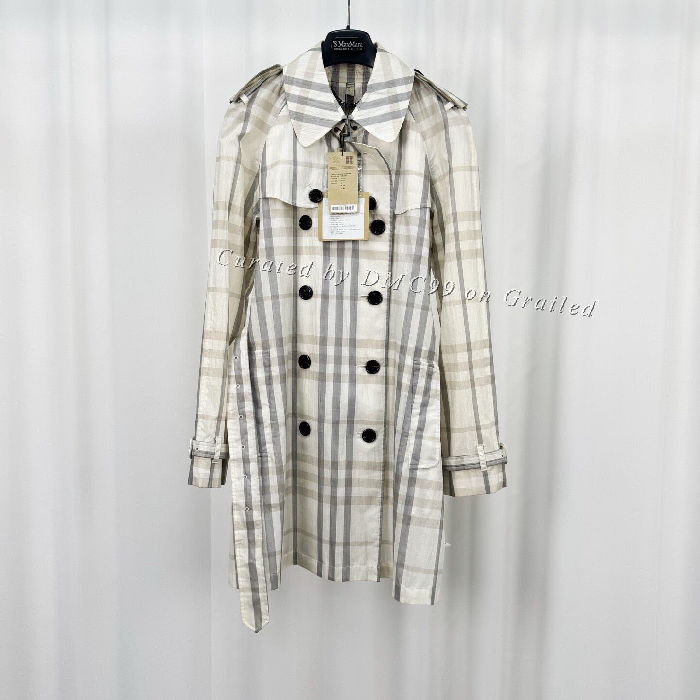 Burberry Burberry Double-Breasted Check Trench Coat Size XS / US 0-2 / IT 36-38 - 1 Thumbnail