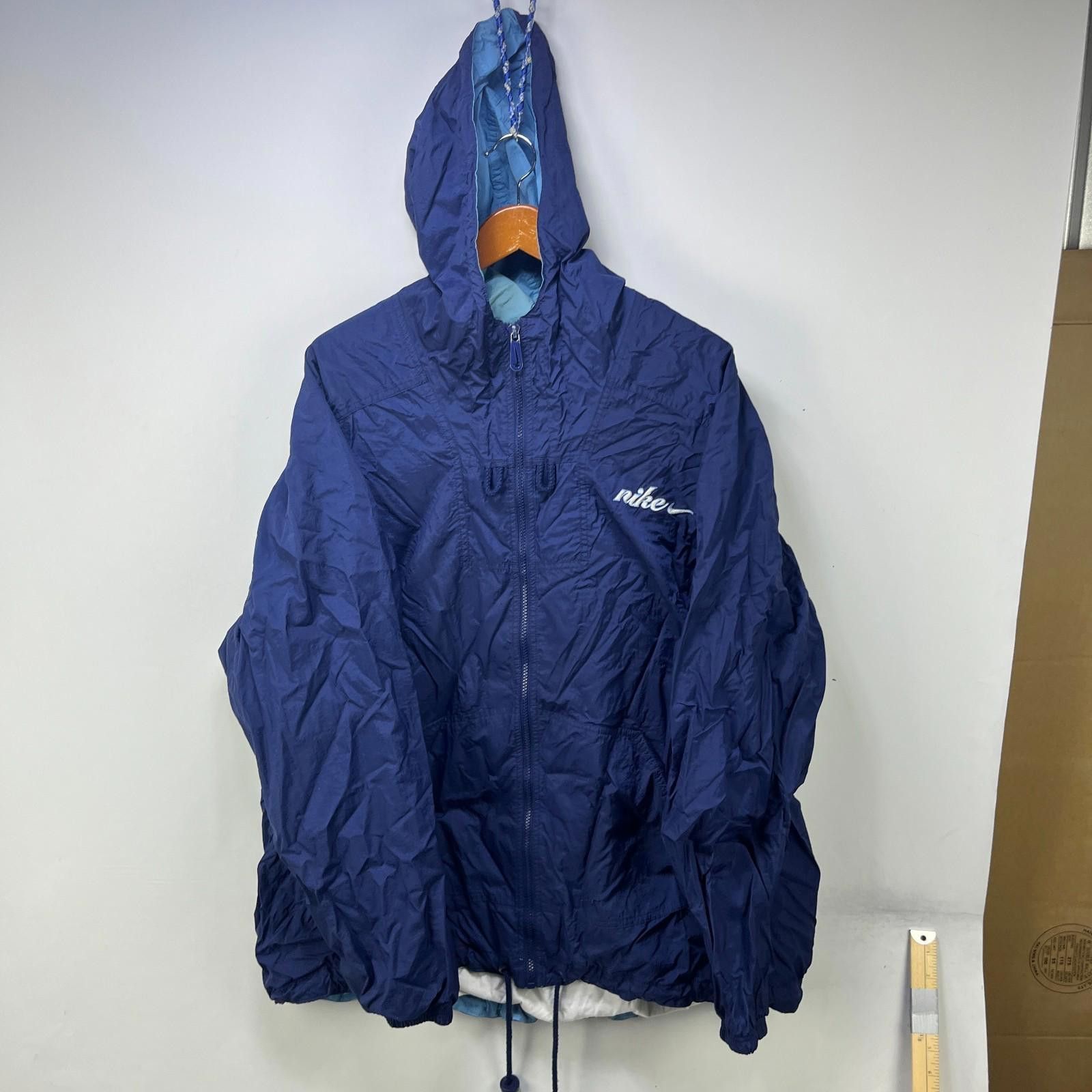 Nike Vintage 90s Nike Hooded Windbreaker Jacket 2XL Big Swoosh Size US XXL / EU 58 / 5 - 1 Thumbnail