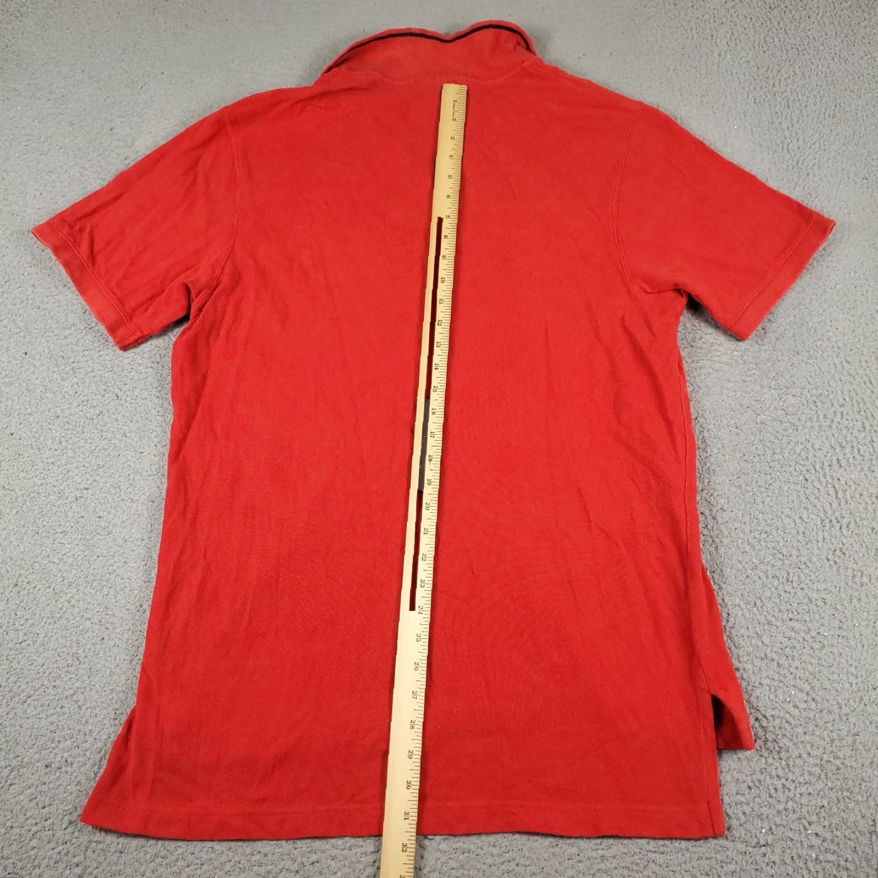Ralph Lauren VINTAGE Ralph Lauren Polo Shirt Mens XL Red Solid Short Sleeve Polo, Button-Front, Classic American Style, Casual Wear, Men’s XL Size US XL / EU 56 / 4 - 3 Thumbnail