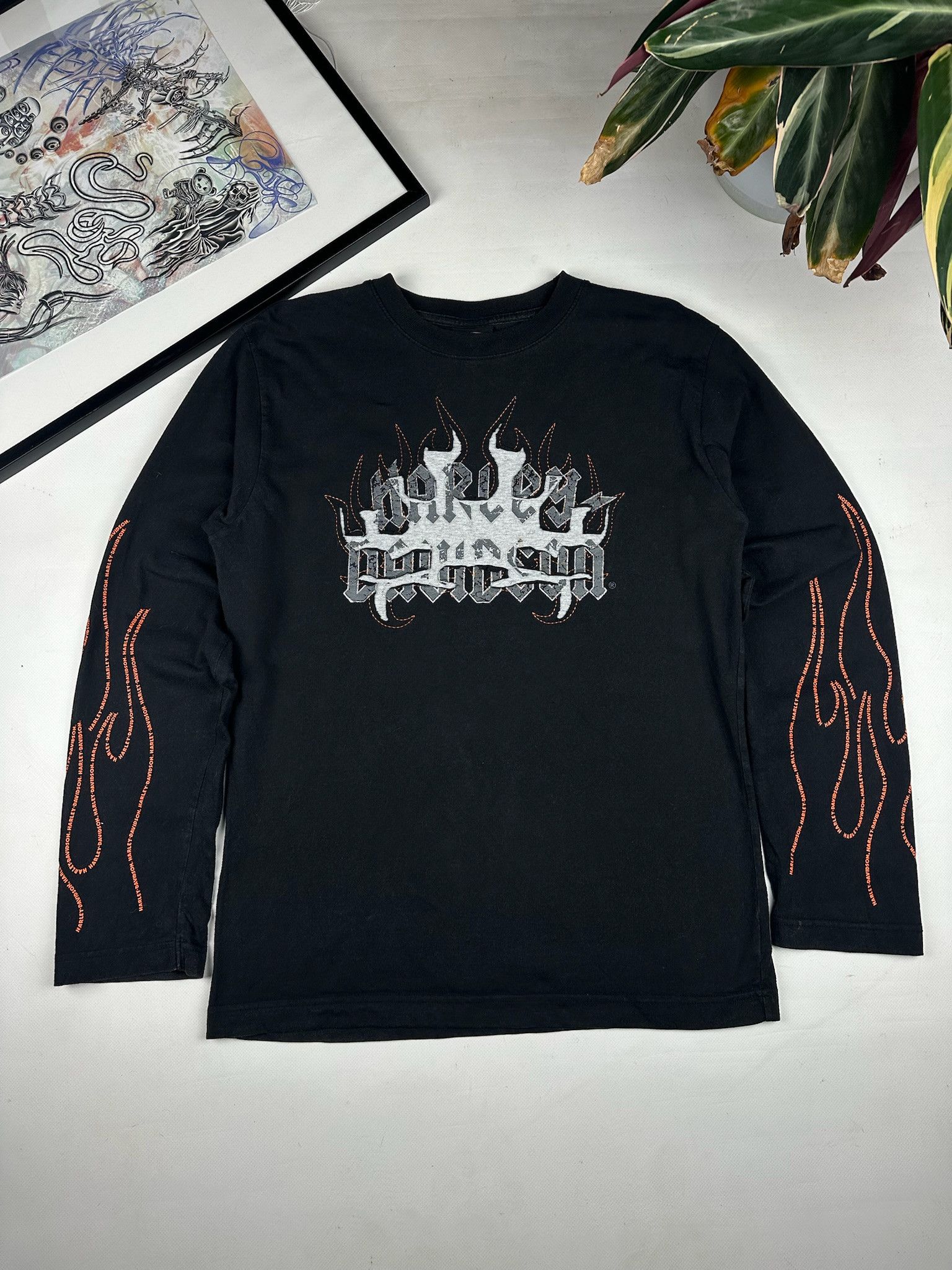 Harley Davidson Harley Davidson Longsleeve Tee flame Size US M / EU 48-50 / 2 - 3 Thumbnail