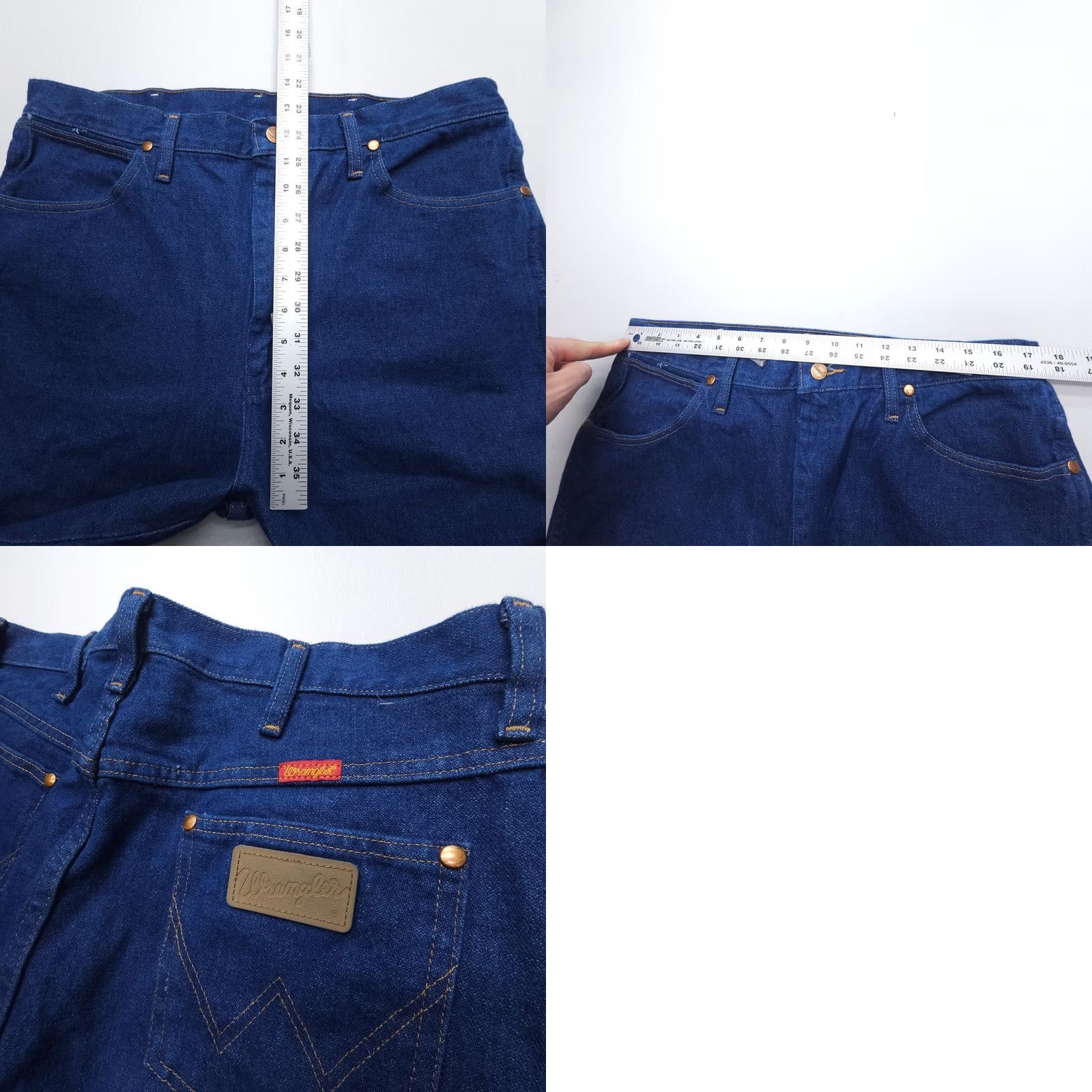 Wrangler Wrangler Cowboy Cut Jeans Womens Size 15 x 32 Dark Denim Straight 90s Southwestern Mens (adjusted? ) Size 36" / US 14 / IT 50 - 8 Thumbnail