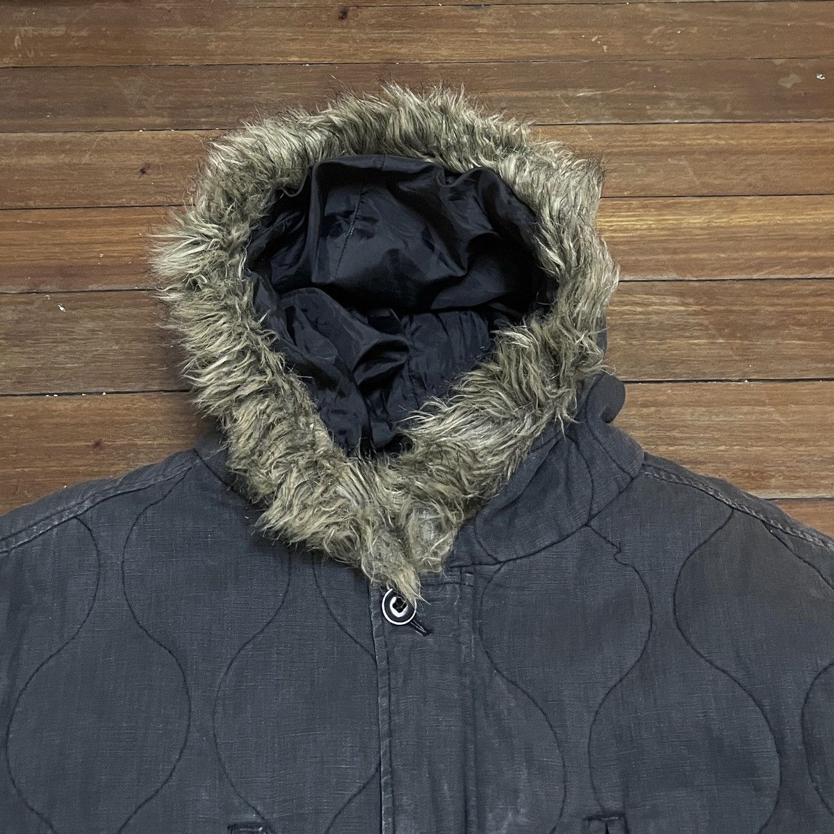 Japanese Brand Rare Design Vintage Firemen Rescue Squad Fur Jacket 2000s Size US L / EU 52-54 / 3 - 3 Thumbnail