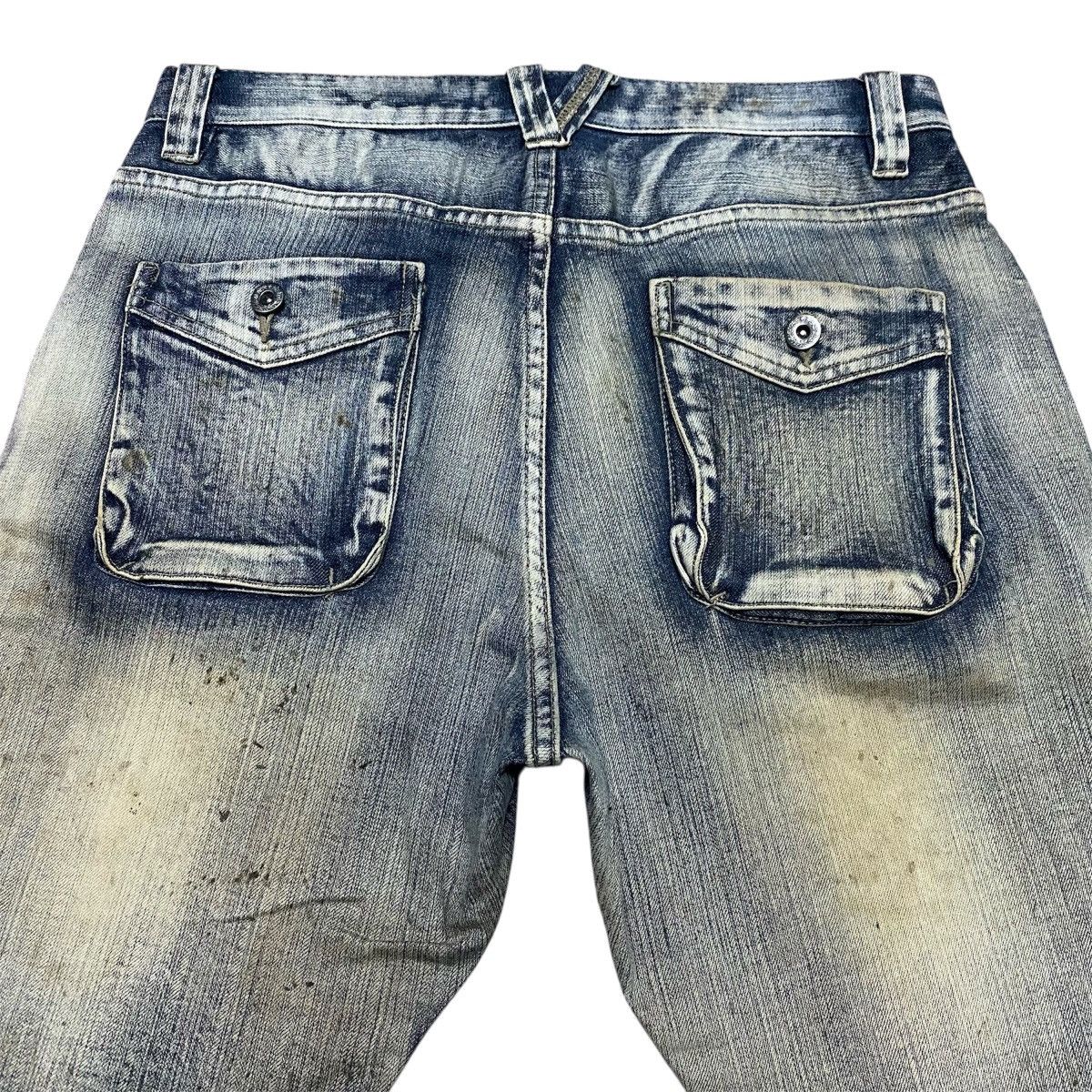 PPFM Rare‼️🔥Vintage PPFM Curved Leg Bondage Denim Pant Size US 32 / EU 48 - 6 Thumbnail