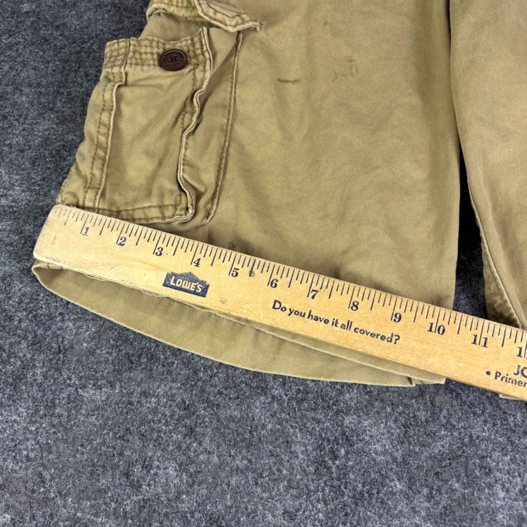 Aeropostale Aeropostale Mens Cargo Shorts Size 28 Khaki Tan Cotton Twill Drawstring Utility Size US 28 / EU 44 - 7 Thumbnail