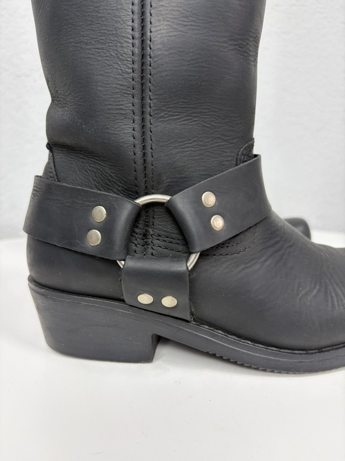 If Six Was Nine Vintage Italian AS 98 Rick Owens Style Leather Biker Boots Size US 7 / IT 37 - 10 Thumbnail