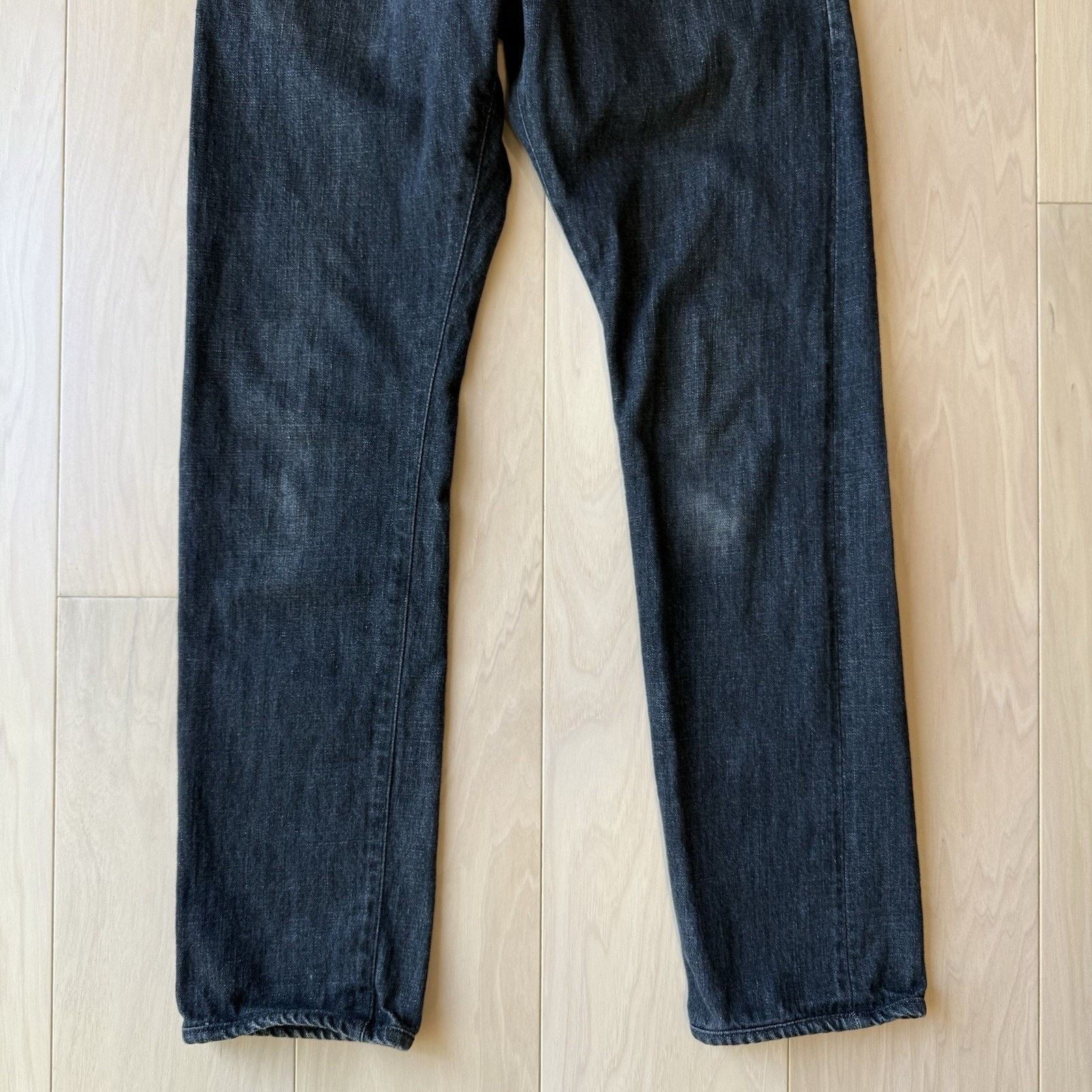 Wings + Horns Wings Horns Selvedge Jeans Black Dark Wash Slim Straight Leg Size US 31 - 4 Thumbnail