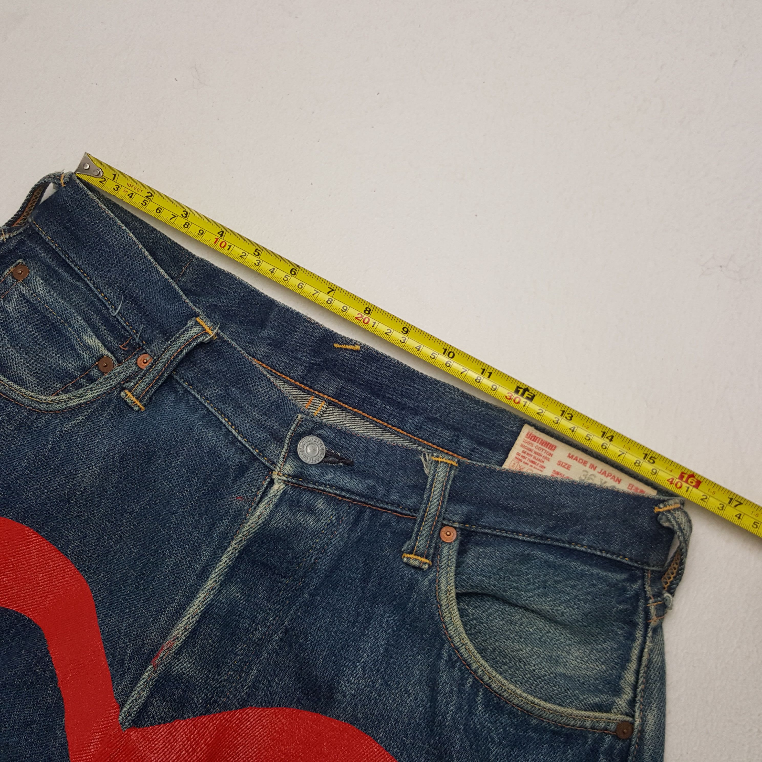 Evisu × Vintage Vintage Evisu Yamane Selvedge Custom Art Denim Jeans Size US 32 / EU 48 - 7 Thumbnail