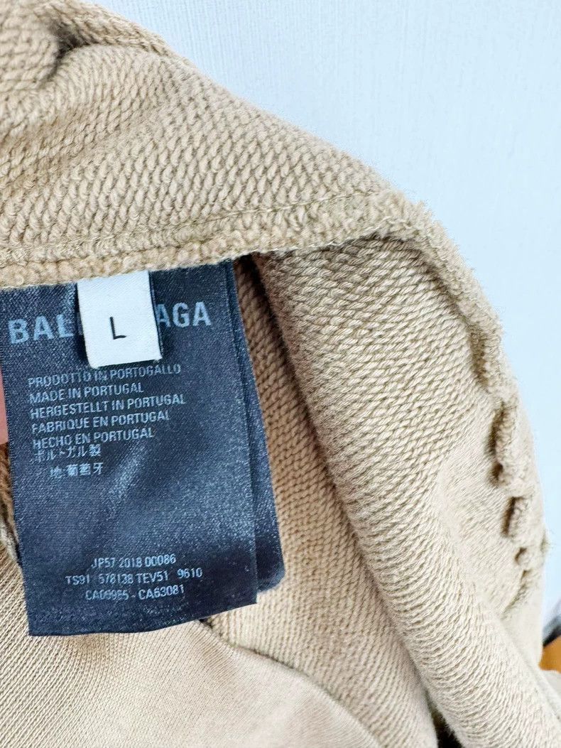 Balenciaga Balenciaga Beige Hoodie Sweatshirt Size L-2505 Size L / US 10 / IT 46 - 4 Thumbnail