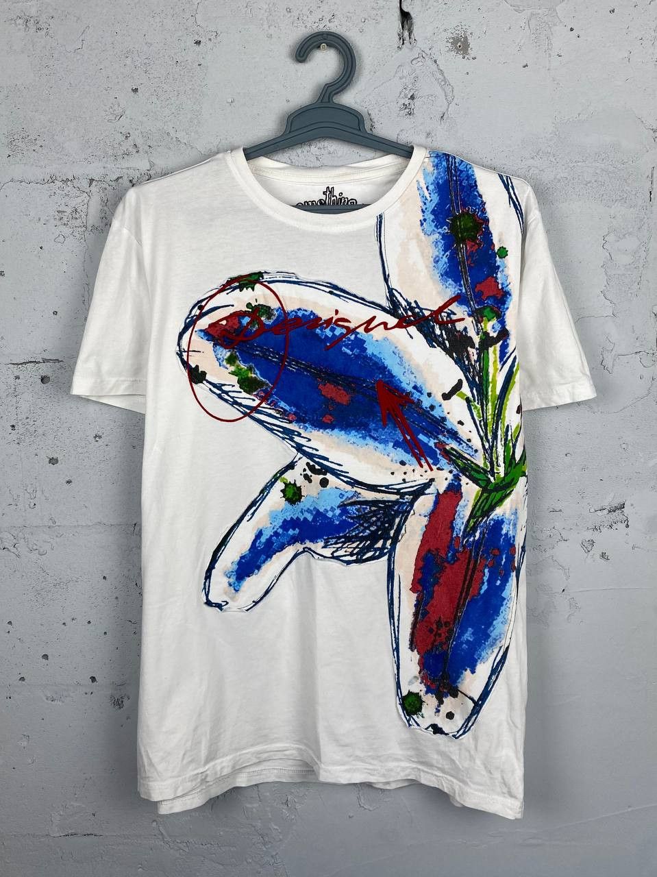 Desigual × Japanese Brand Desigual T Shirt Tee Overprint Abstract Print Short Sleeve Size US XL / EU 56 / 4 - 2 Thumbnail