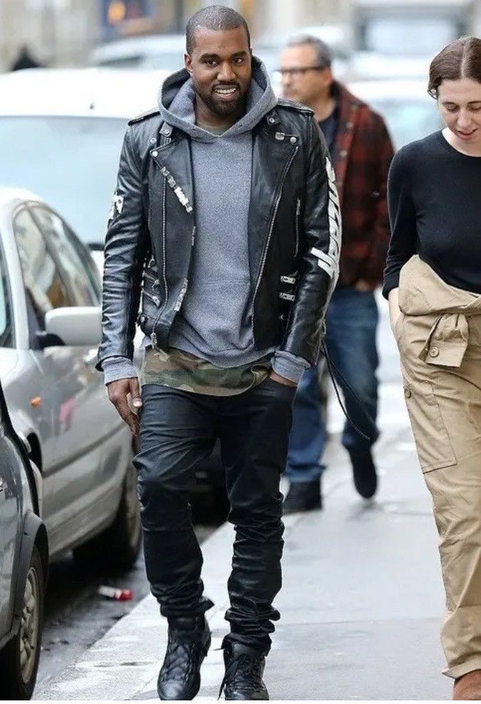 Balenciaga waxed pants black denim FW08