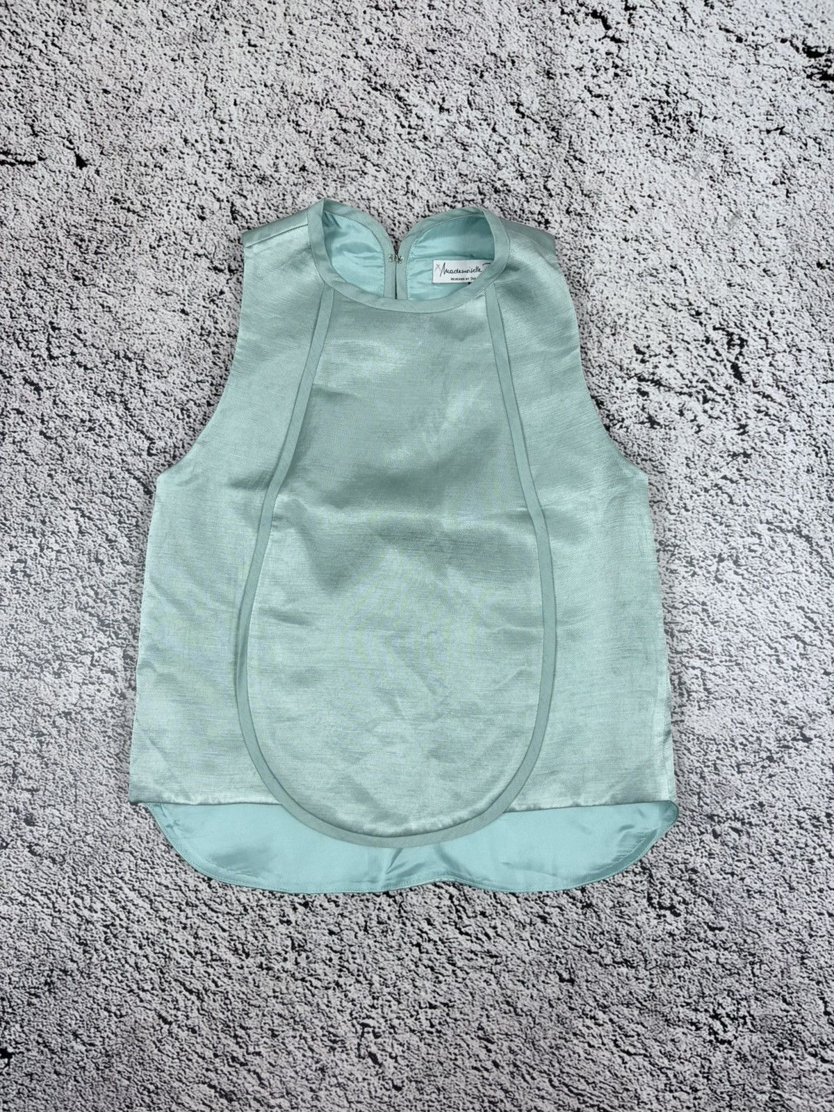 Tara Jarmon Mademoiselle Tara Jarmon Mint Green Linen Panel Top 38 Size S / US 4 / IT 40 - 1 Thumbnail