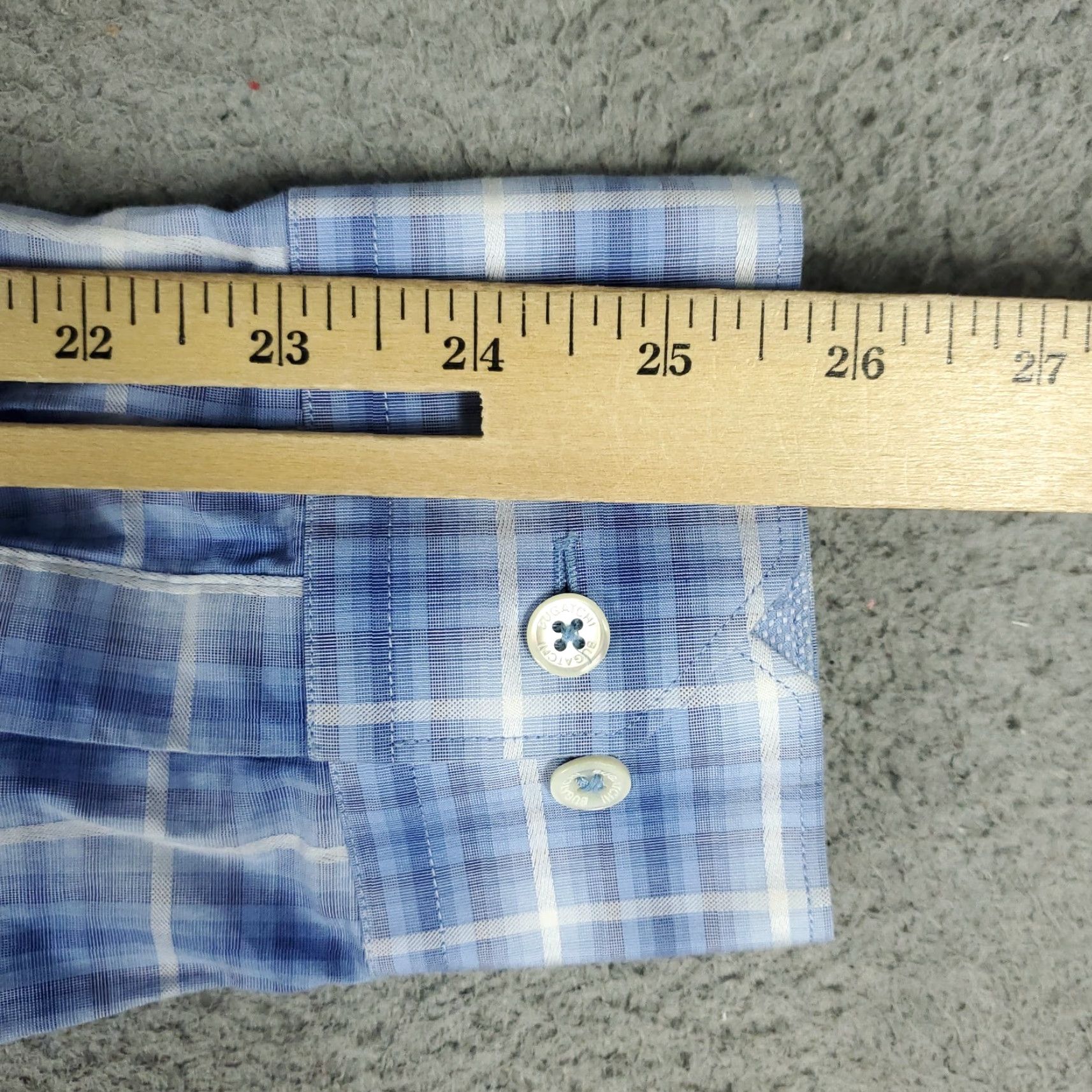 BUGATCHI Bugatchi Uomo Shirt Mens XL Blue Plaid Button-Up Long Sleeve Streetwear, Casual, Formal, Workwear Mens XL Blue Plaid Button-Up Shirt Size US XL / EU 56 / 4 - 6 Thumbnail