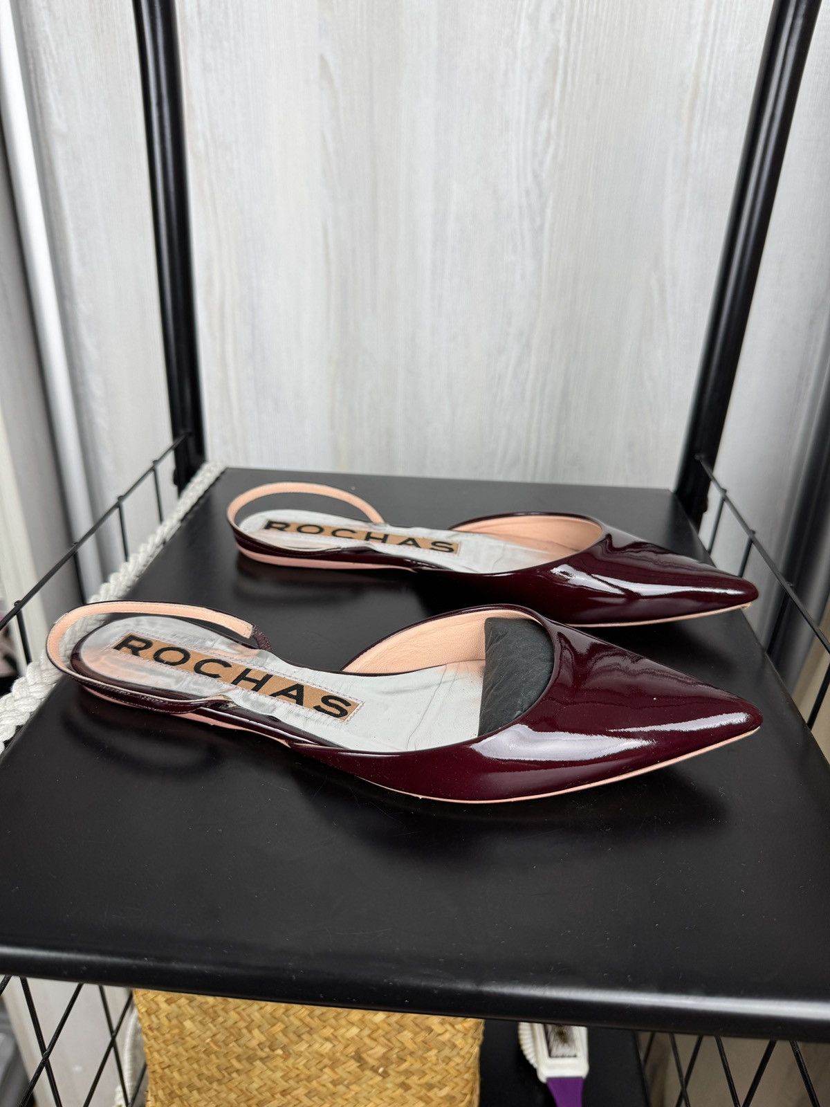Rochas Rochas patent leather burgundy flats ballets mules w box Size US 8.5 / IT 38.5 - 3 Thumbnail