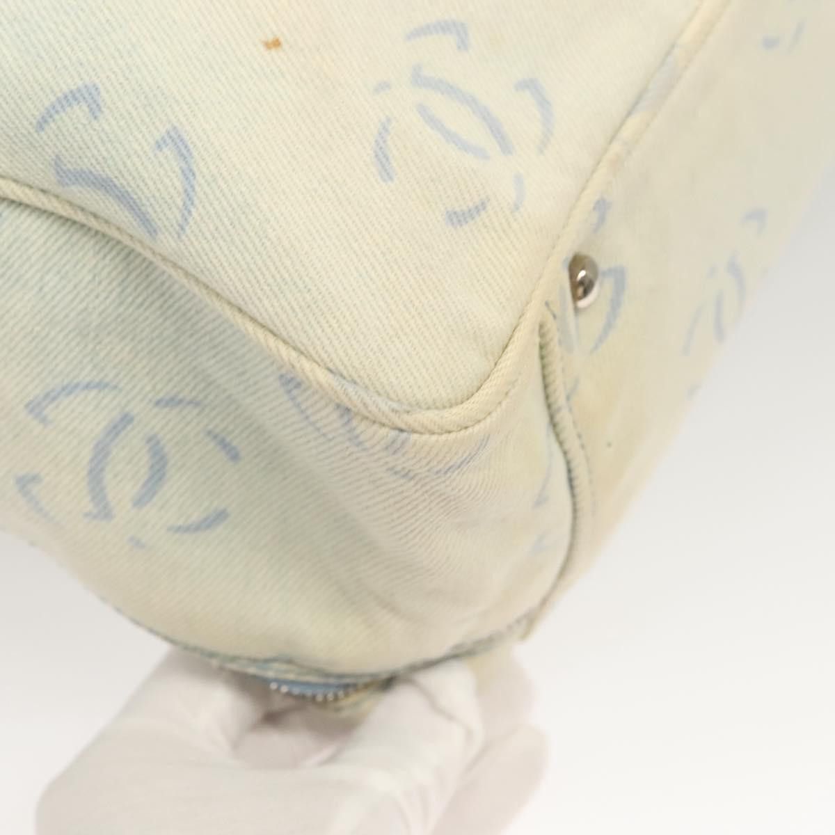 Chanel CHANEL Hand Bag Denim Light Blue Silver CC Size ONE SIZE - 16 Thumbnail